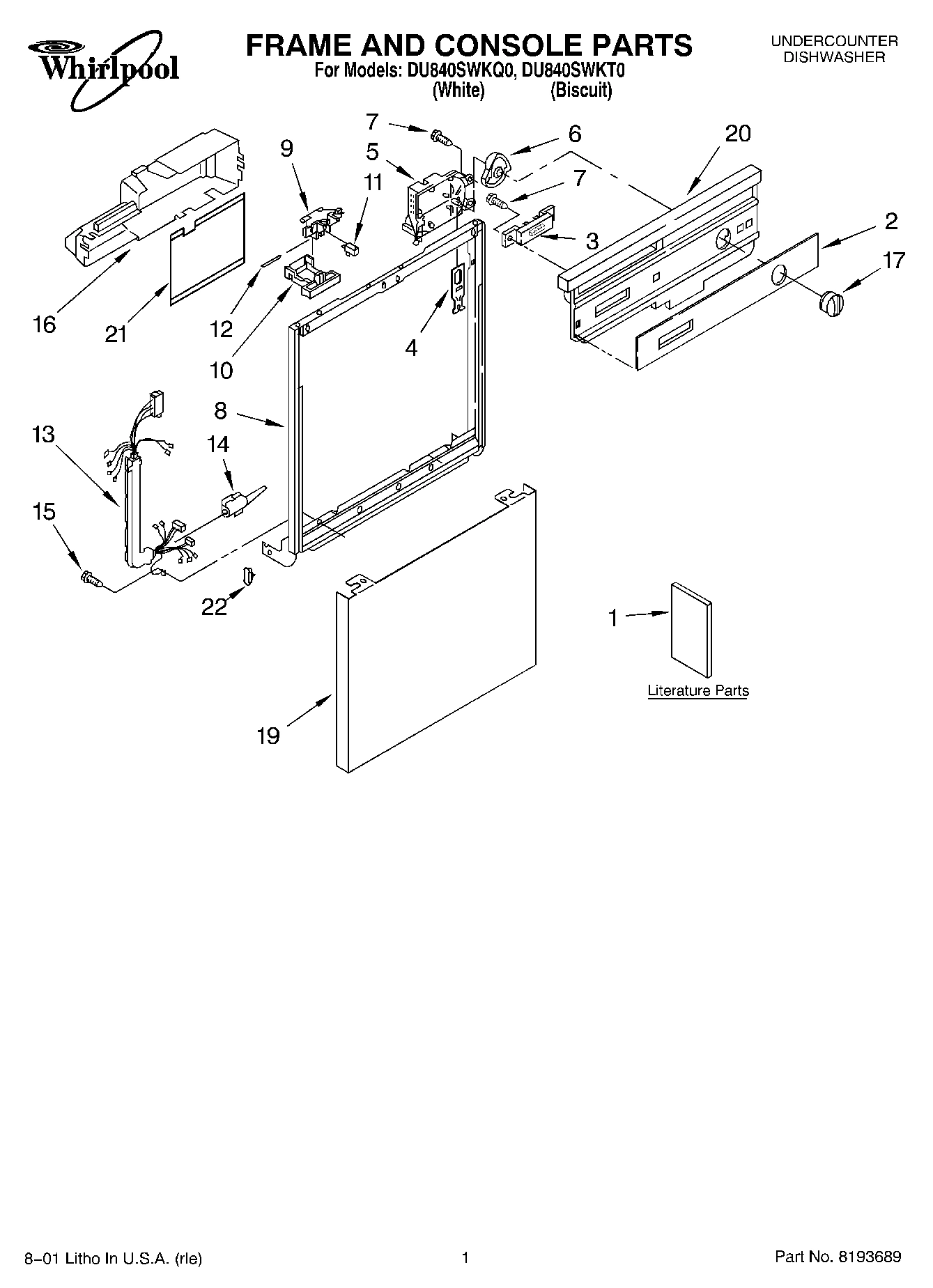 01 - FRAME AND CONSOLE, LITERATURE