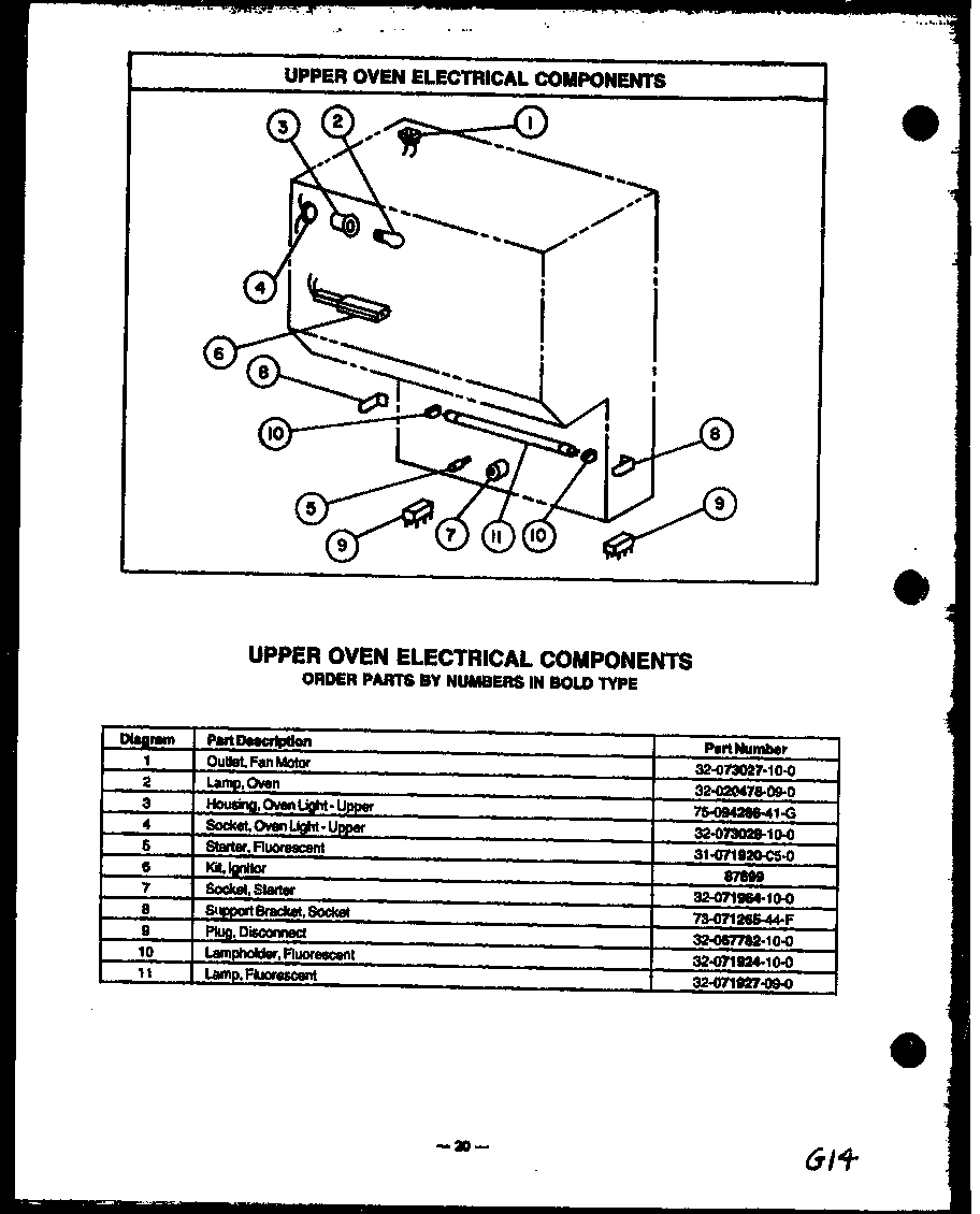 09 - UPPER OVEN ELECTRICAL COMPONENTS