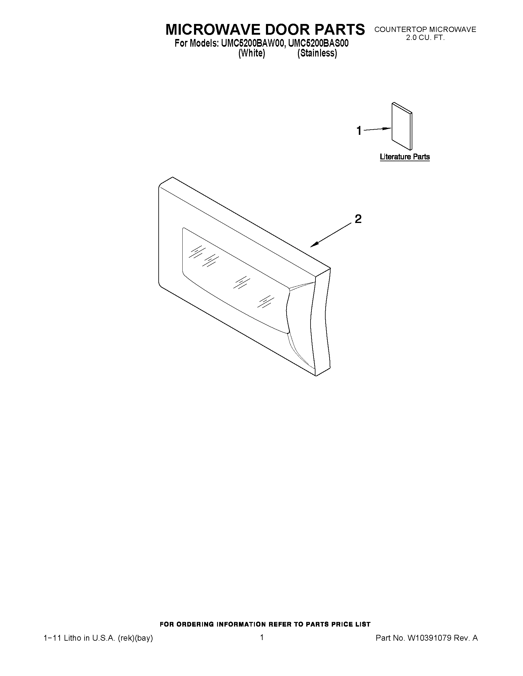 01 - MICROWAVE DOOR PARTS