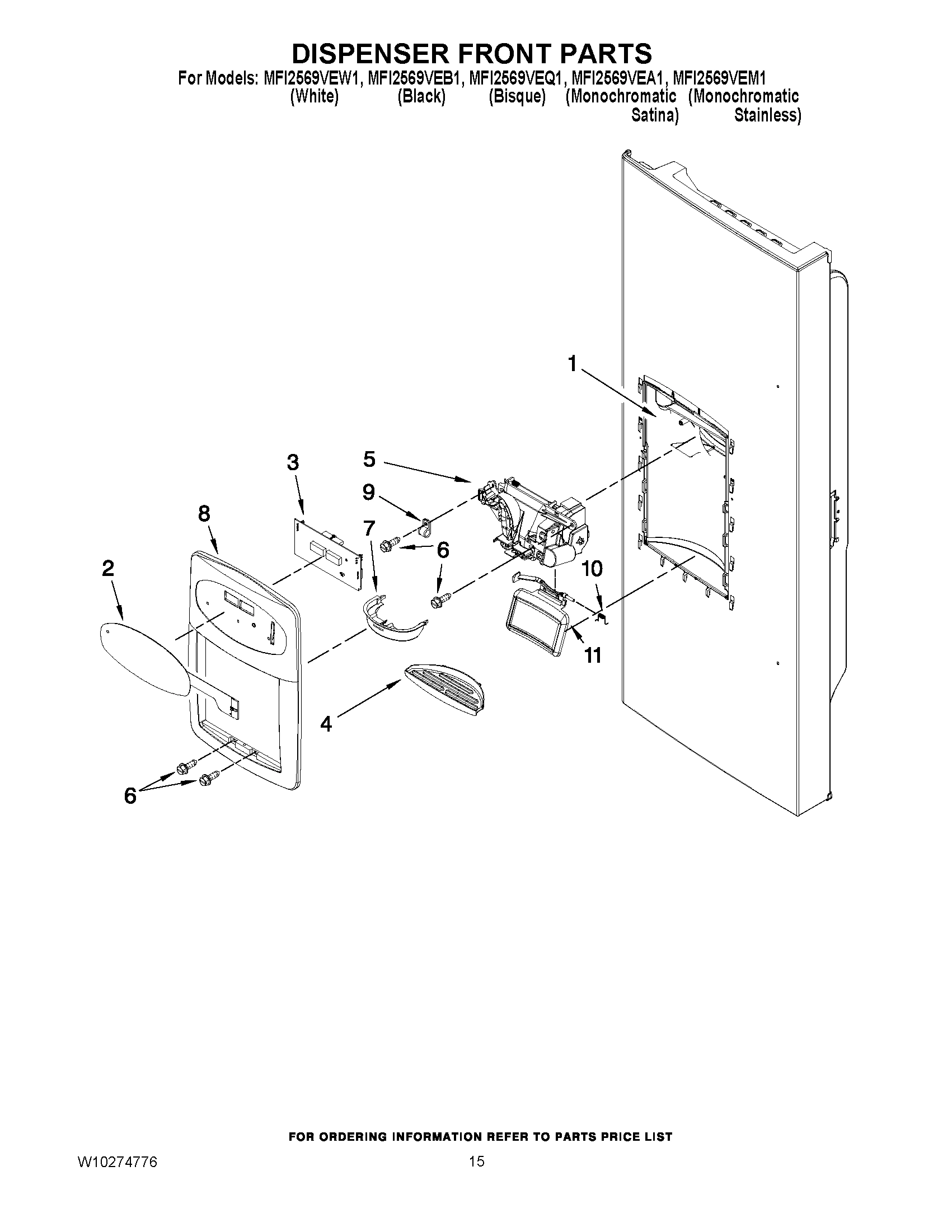 08 - DISPENSER FRONT PARTS