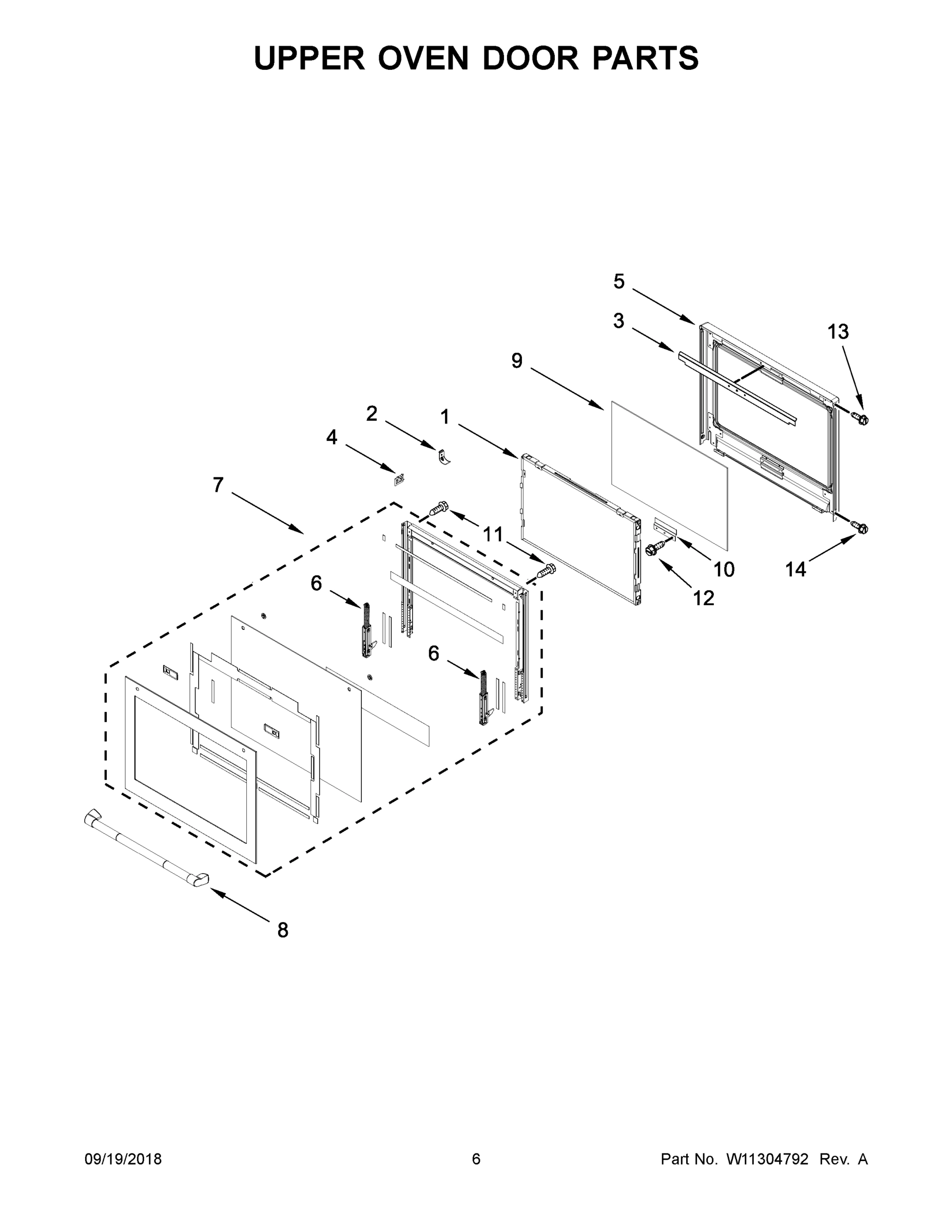 04 - UPPER OVEN DOOR PARTS