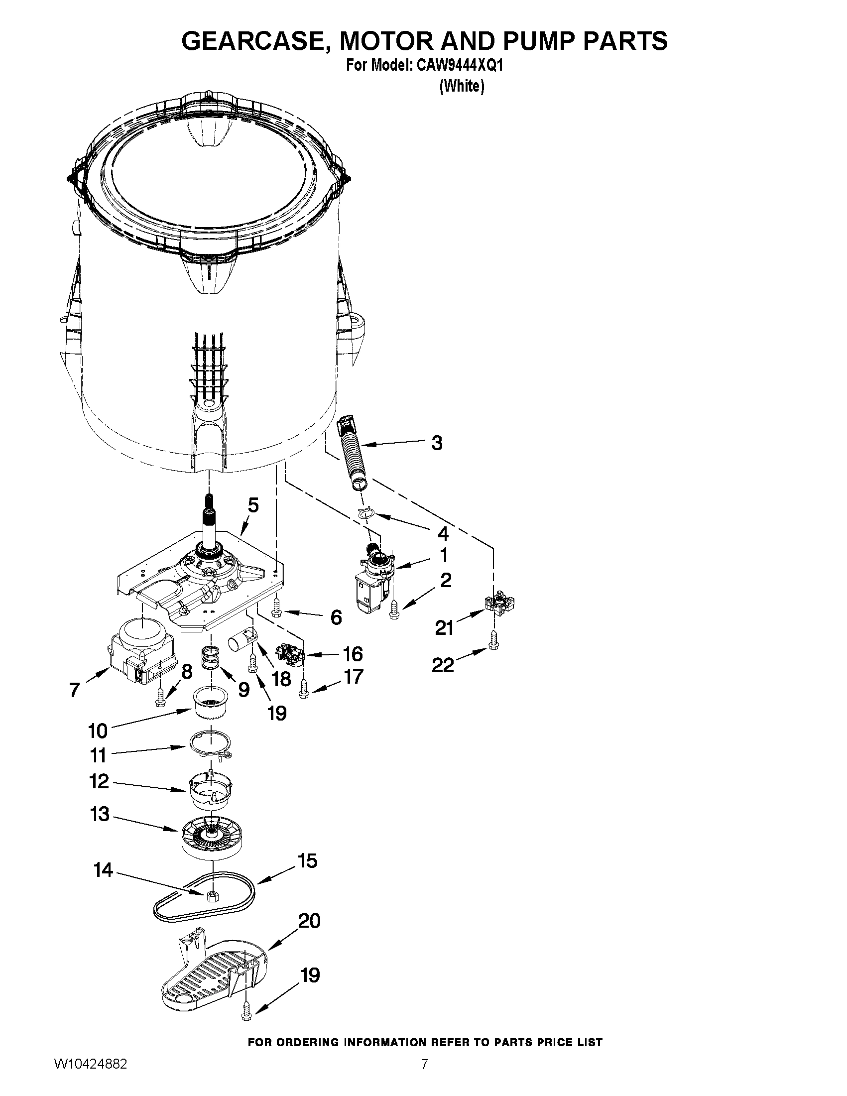 04 - GEARCASE, MOTOR AND PUMP PARTS