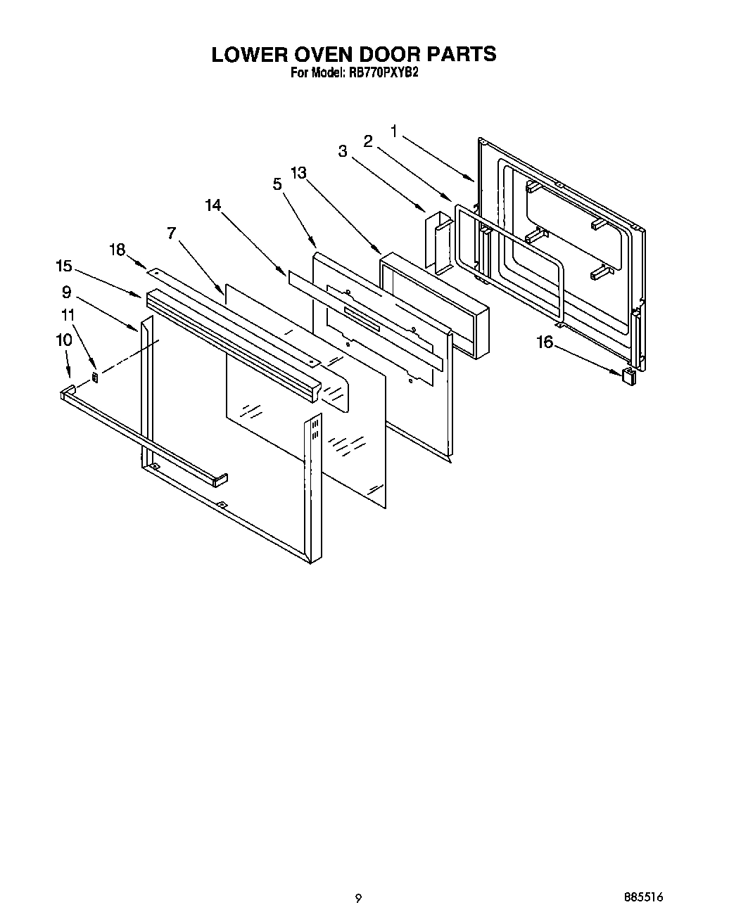 06 - LOWER OVEN DOOR