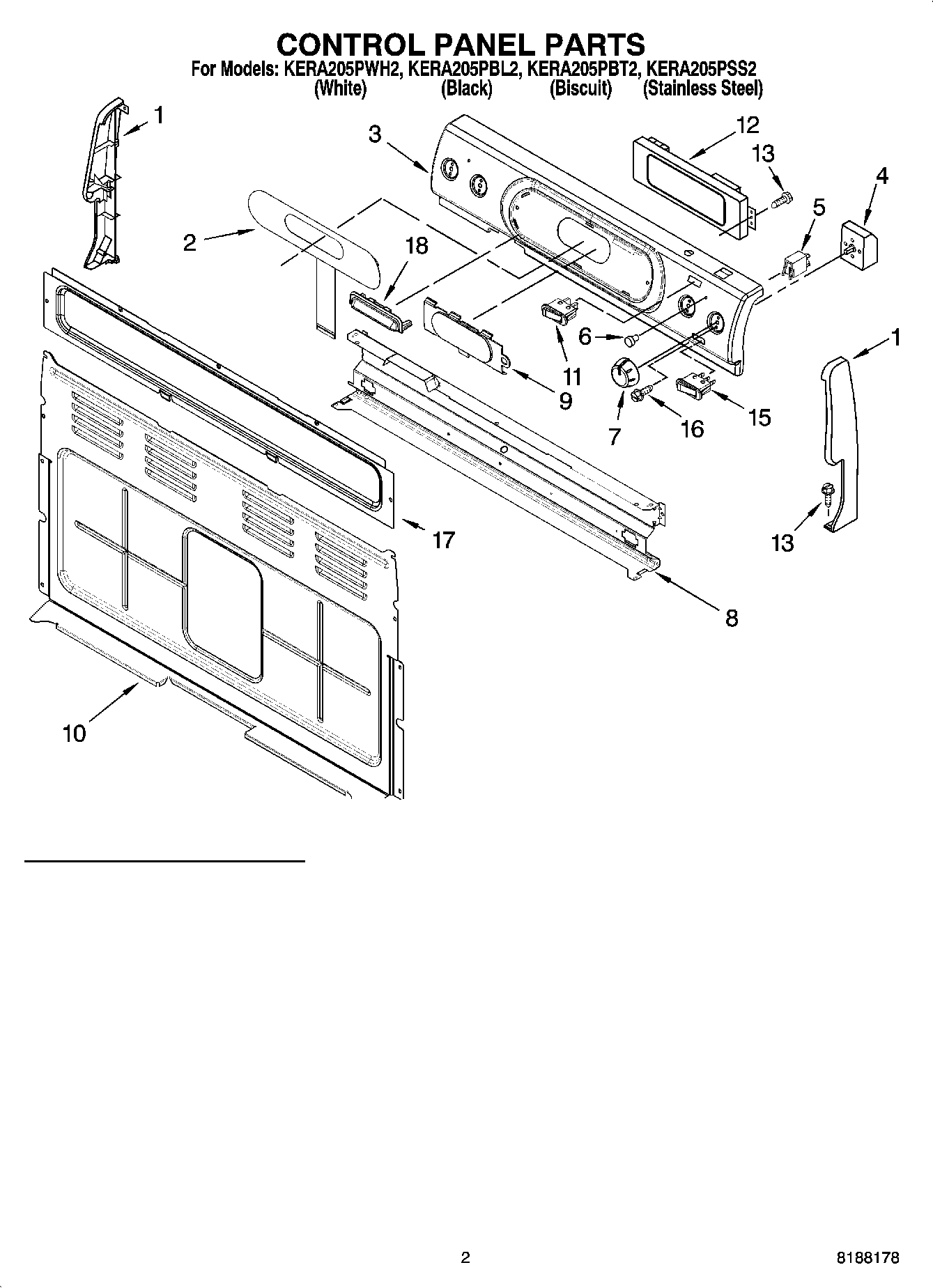 02 - CONTROL PANEL PARTS