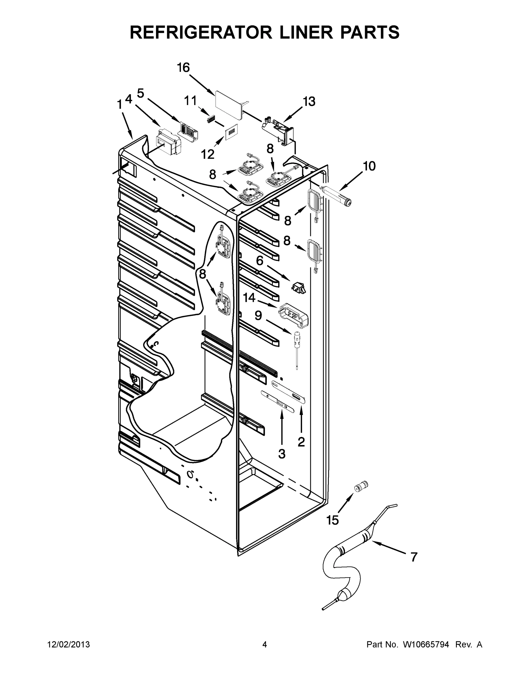03 - REFRIGERATOR LINER PARTS