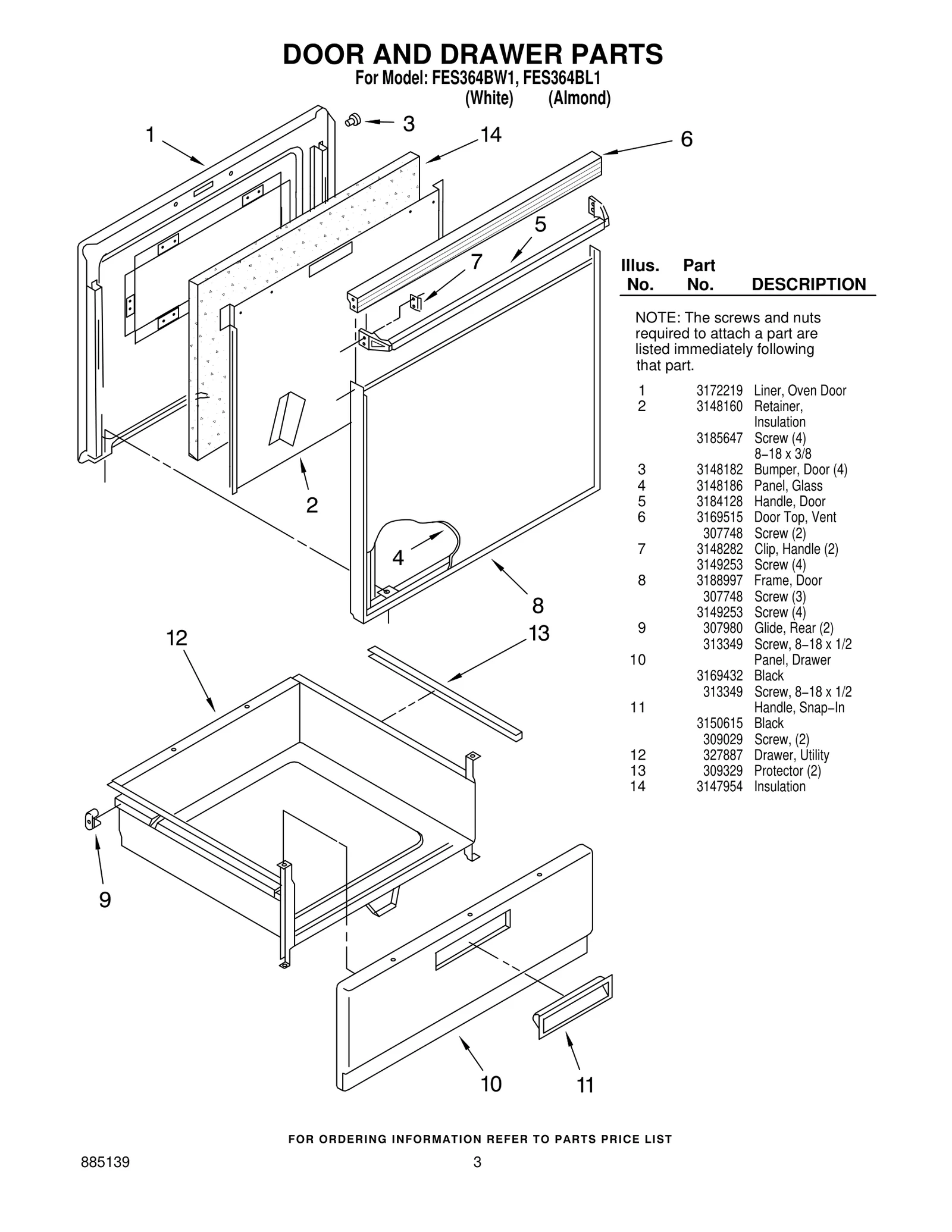 DOOR AND DRAWER PARTS