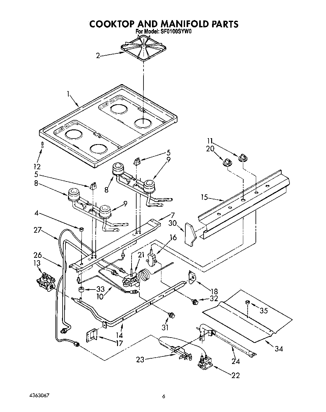 05 - COOKTOP AND MANIFOLD, LIT/OPTIONAL