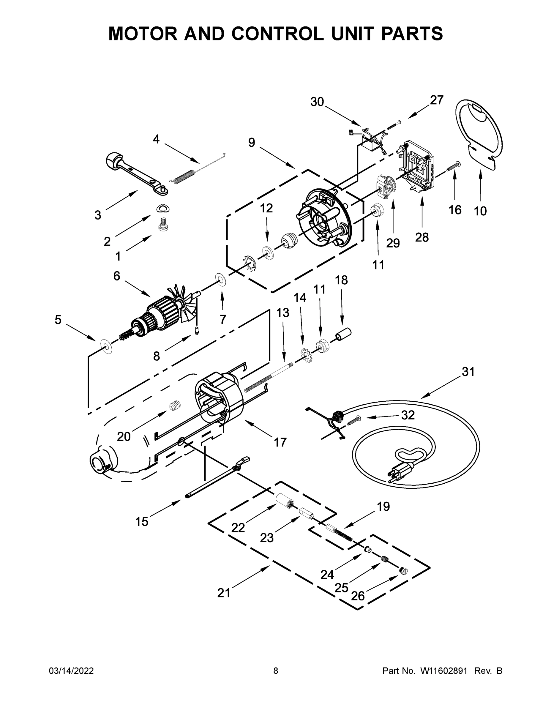 05 - MOTOR AND CONTROL UNIT PARTS