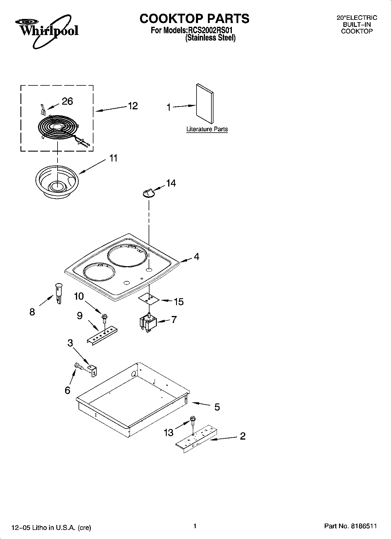 01 - COOKTOP PARTS, OPTIONAL PARTS