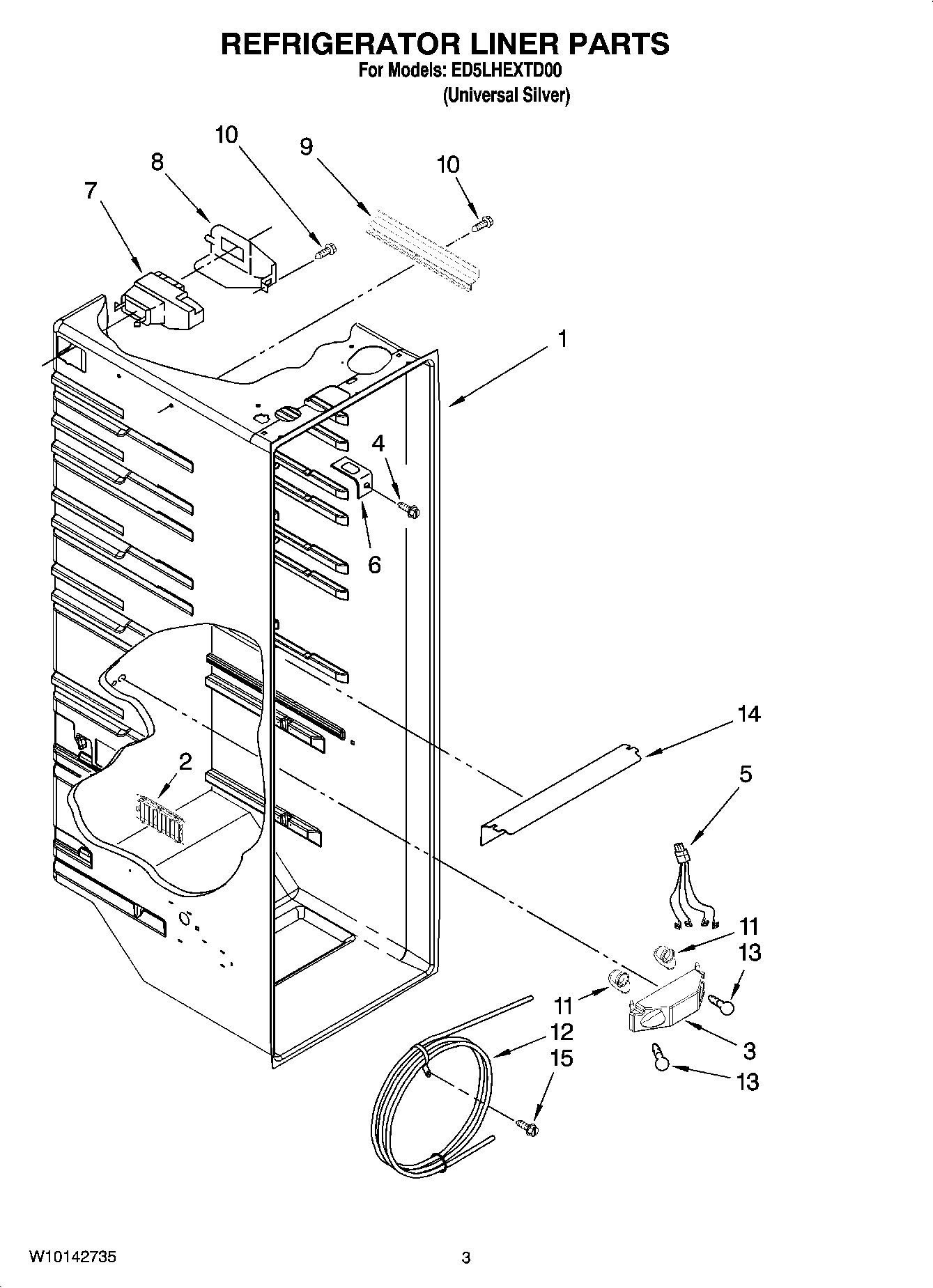 02 - REFRIGERATOR LINER PARTS