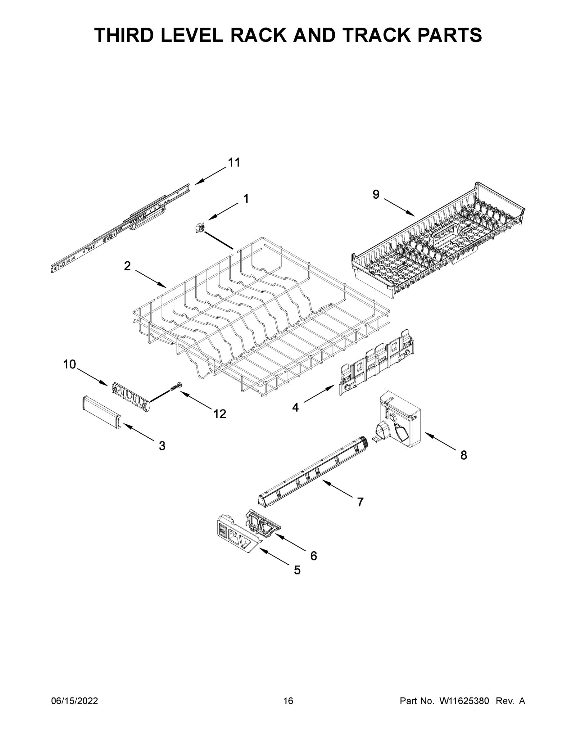 09 - THIRD LEVEL RACK AND TRACK PARTS