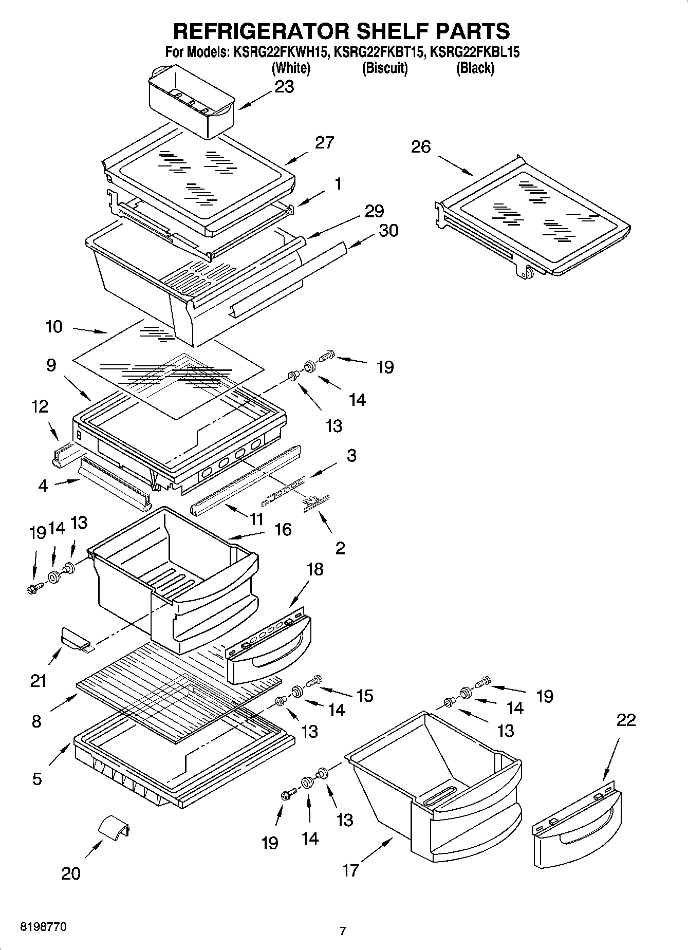 05 - REFRIGERATOR SHELF PARTS