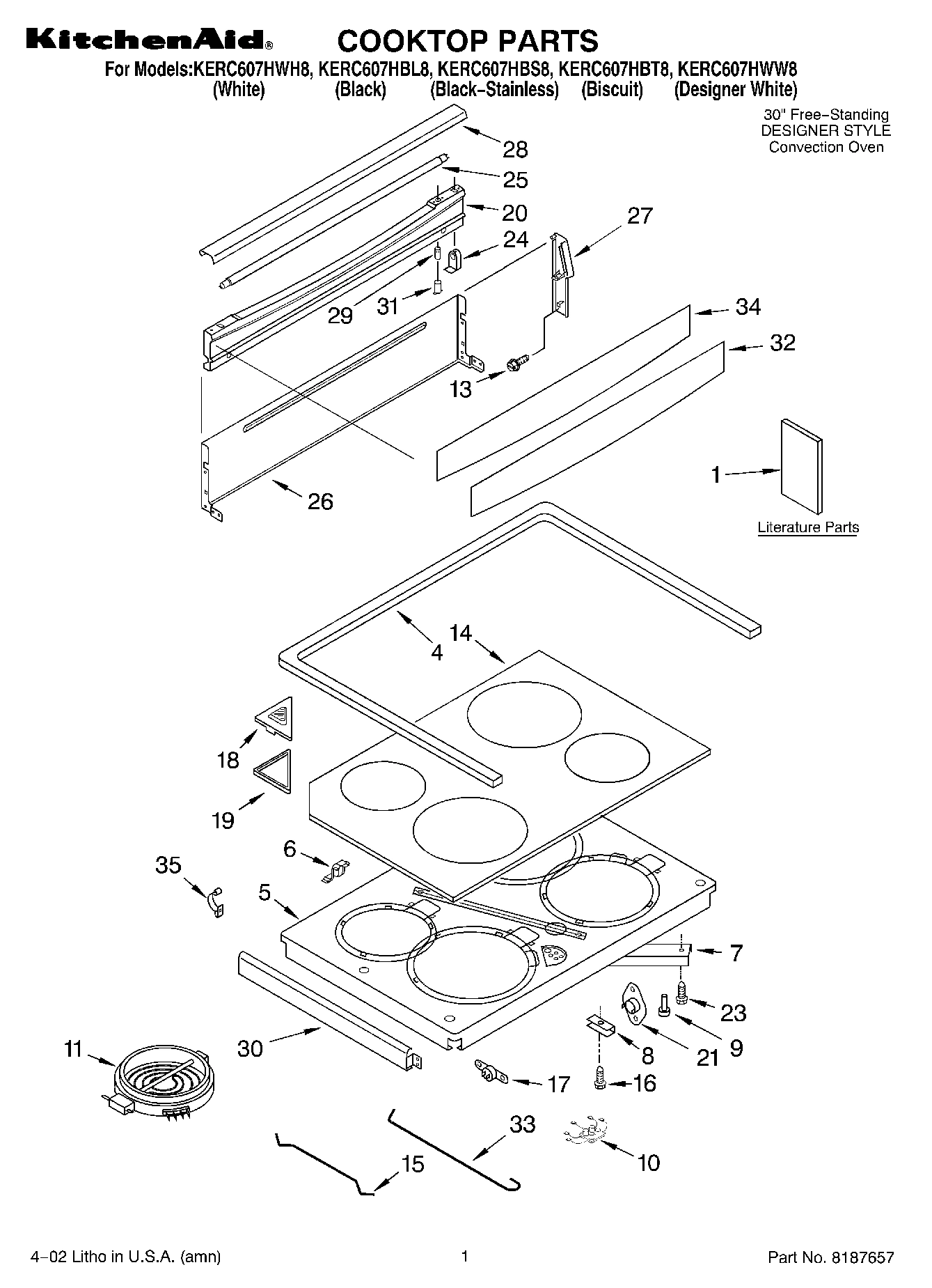 01 - COOKTOP, LITERATURE