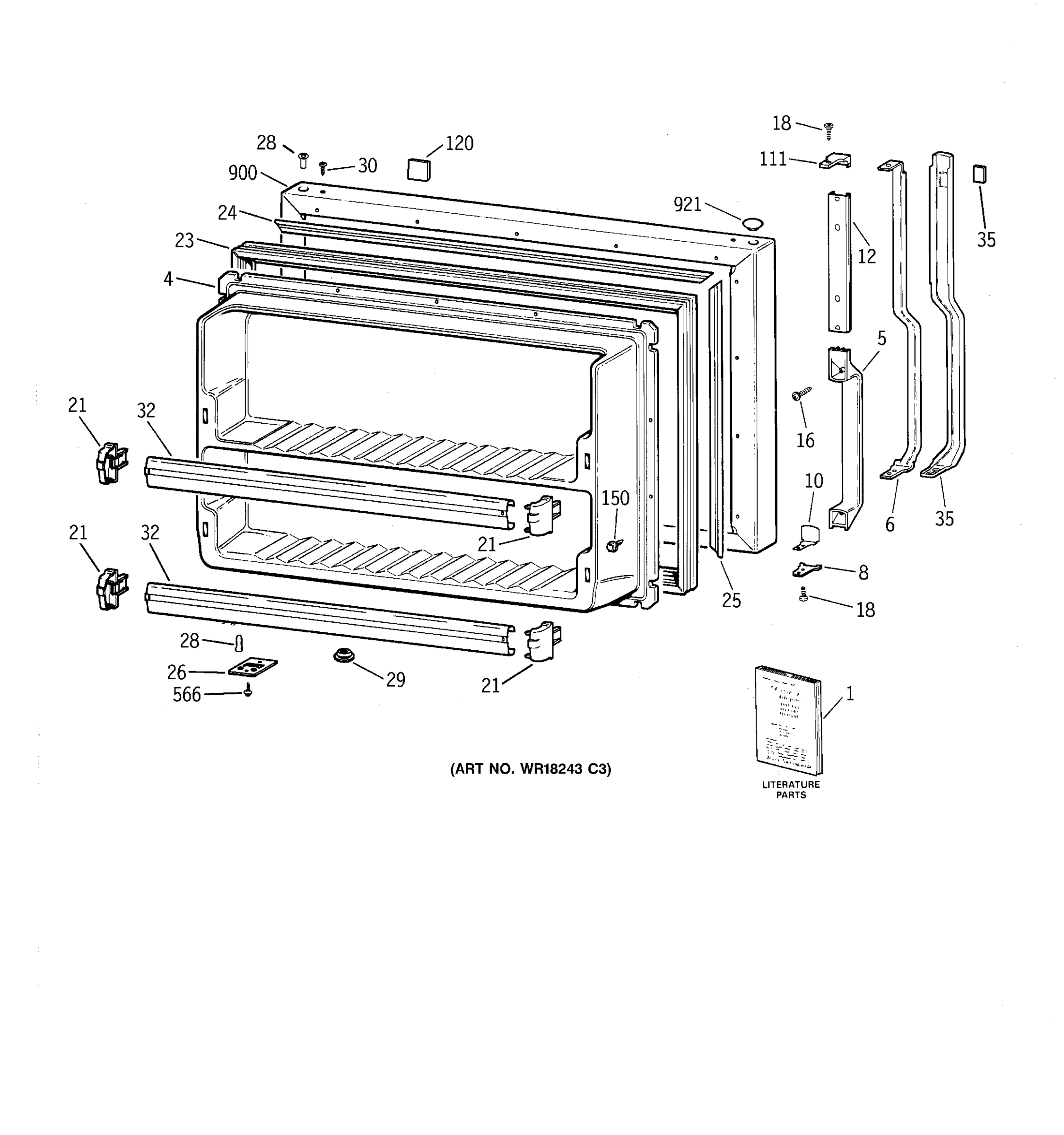 FREEZER DOOR