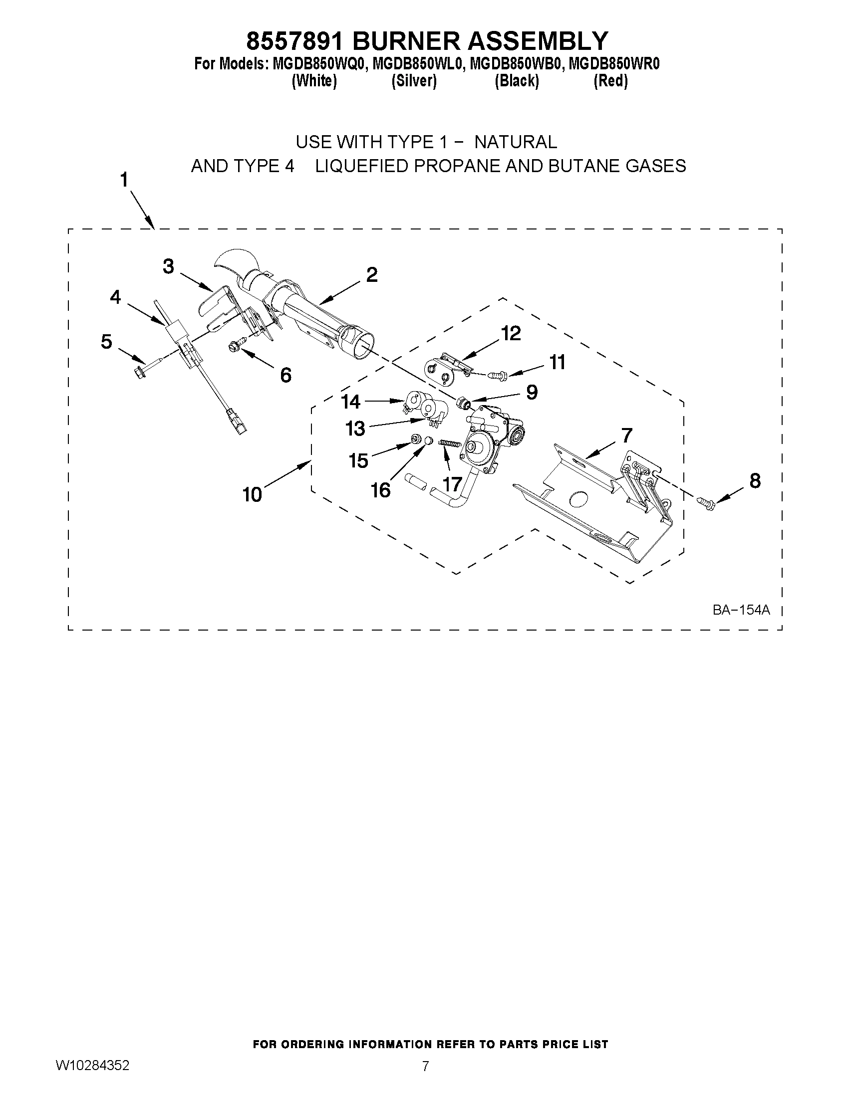 04 - 8557891 BURNER ASSEMBLY