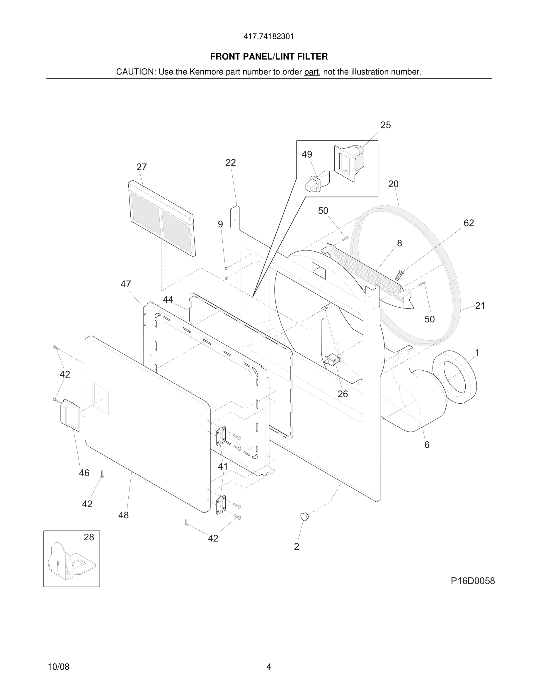 05 - FRONT PANEL/LINT FILTER