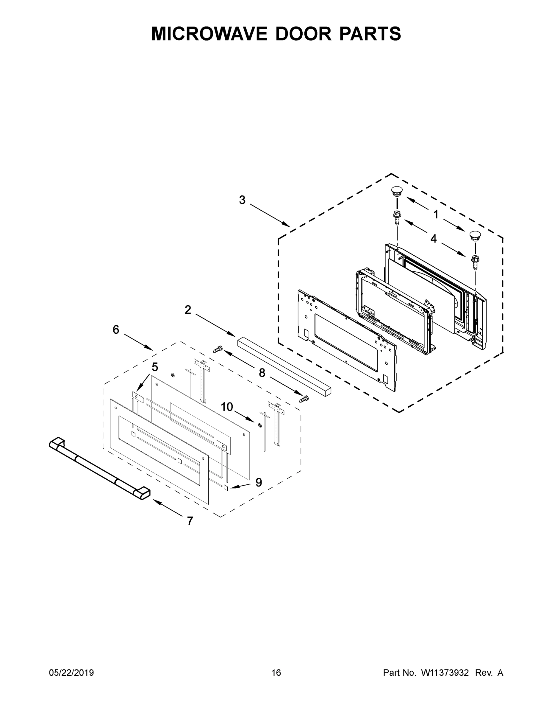 09 - MICROWAVE DOOR PARTS
