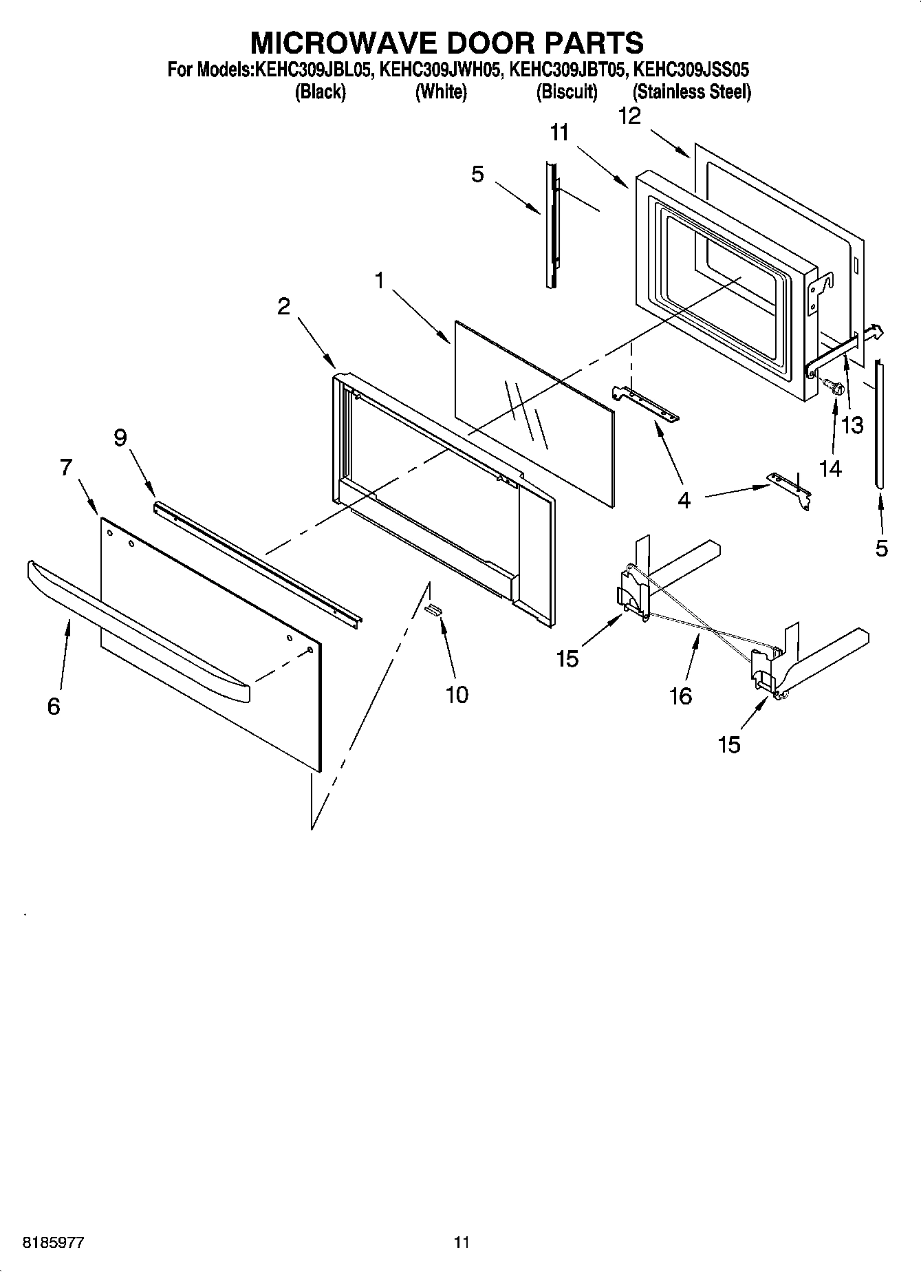09 - MICROWAVE DOOR PARTS, OPTIONAL PARTS
