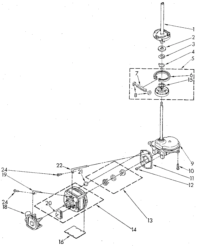 BRAKE, CLUTCH, GEARCASE, MOTOR, AND PUMP