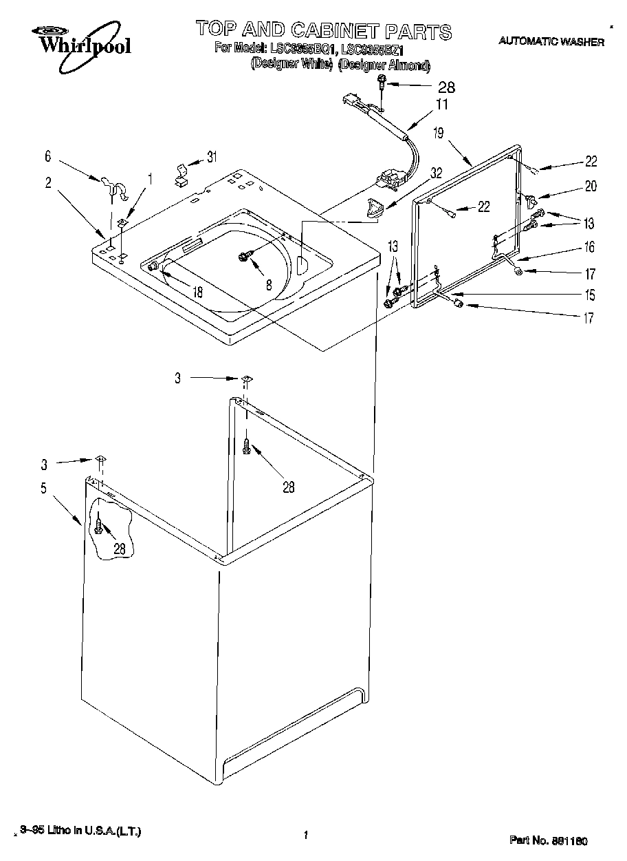 01 - TOP AND CABINET, LIT/OPTIONAL