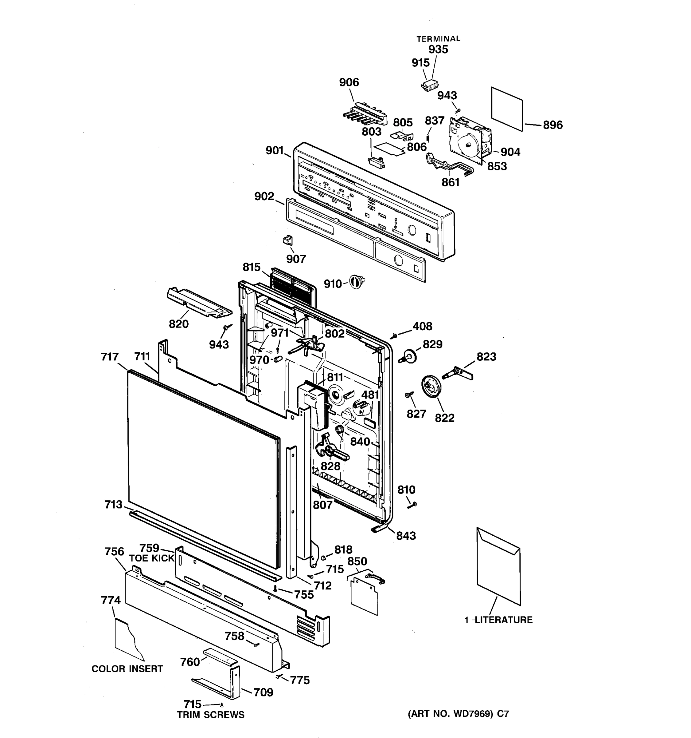 ESCUTCHEON & DOOR ASSEMBLY