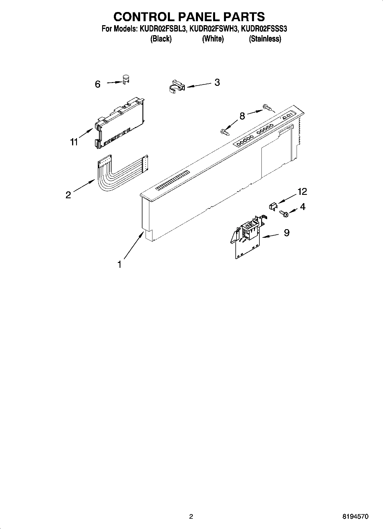 02 - CONTROL PANEL PARTS
