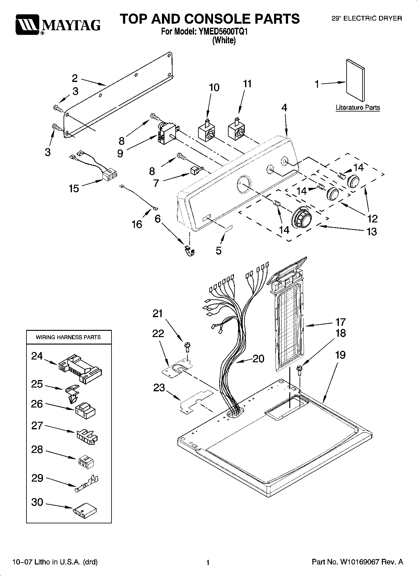 01 - TOP AND CONSOLE PARTS