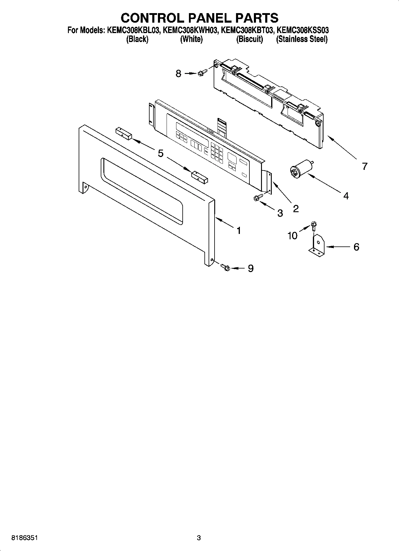 02 - CONTROL PANEL PARTS