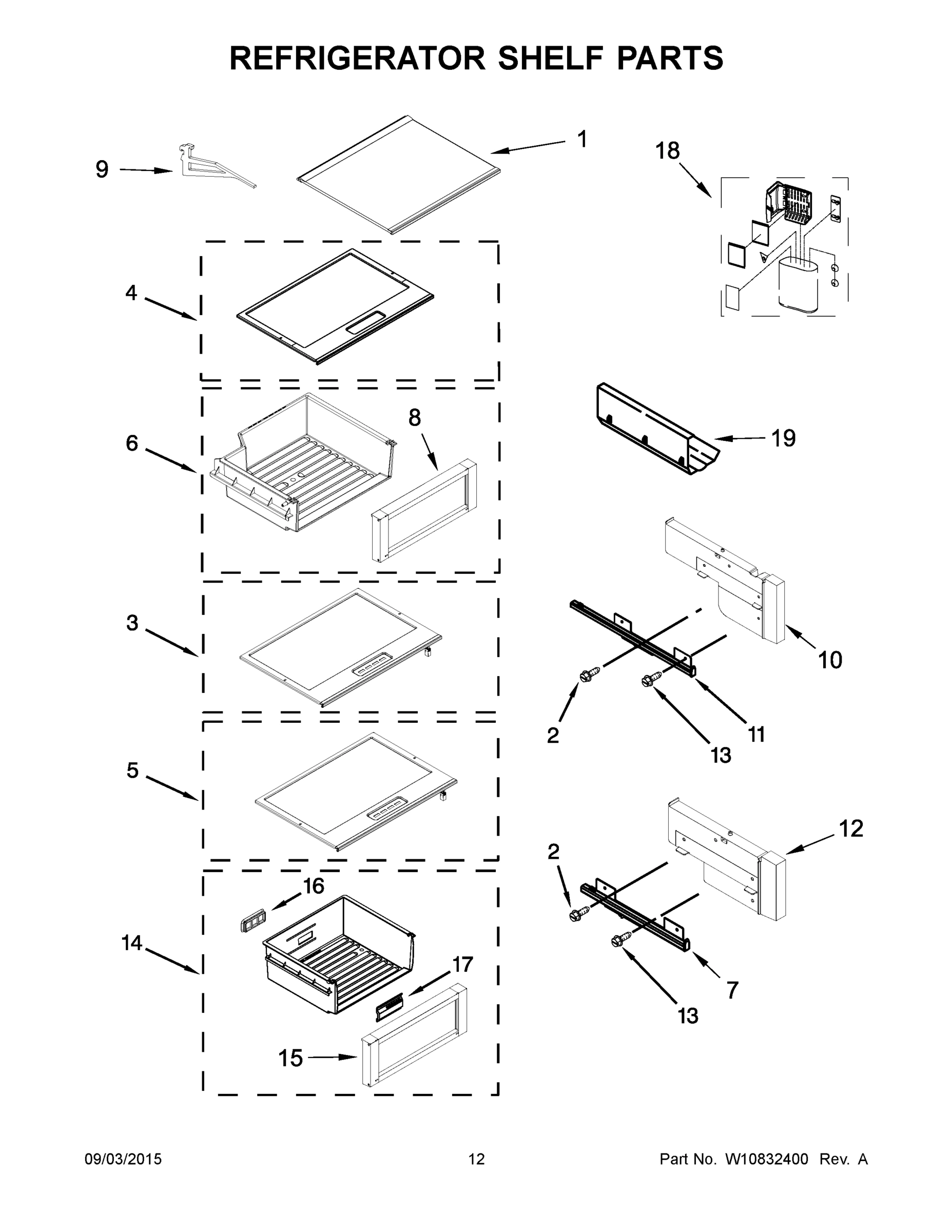 07 - REFRIGERATOR SHELF PARTS