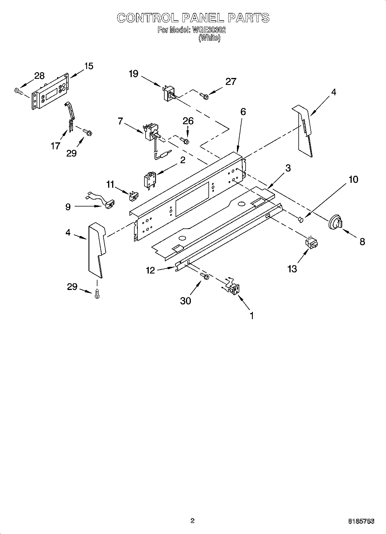 02 - CONTROL PANEL PARTS