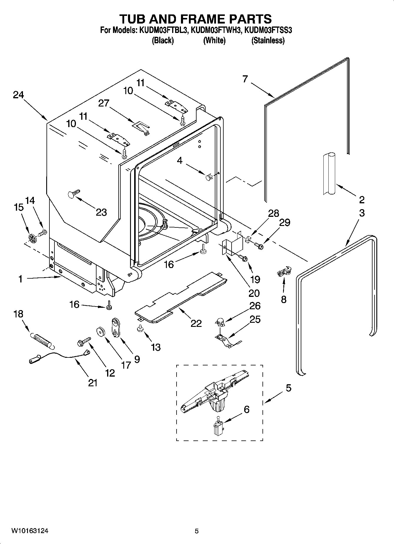 05 - TUB AND FRAME PARTS