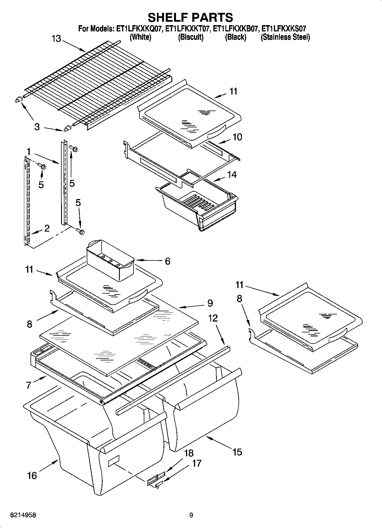 05 - SHELF PARTS, OPTIONAL PARTS