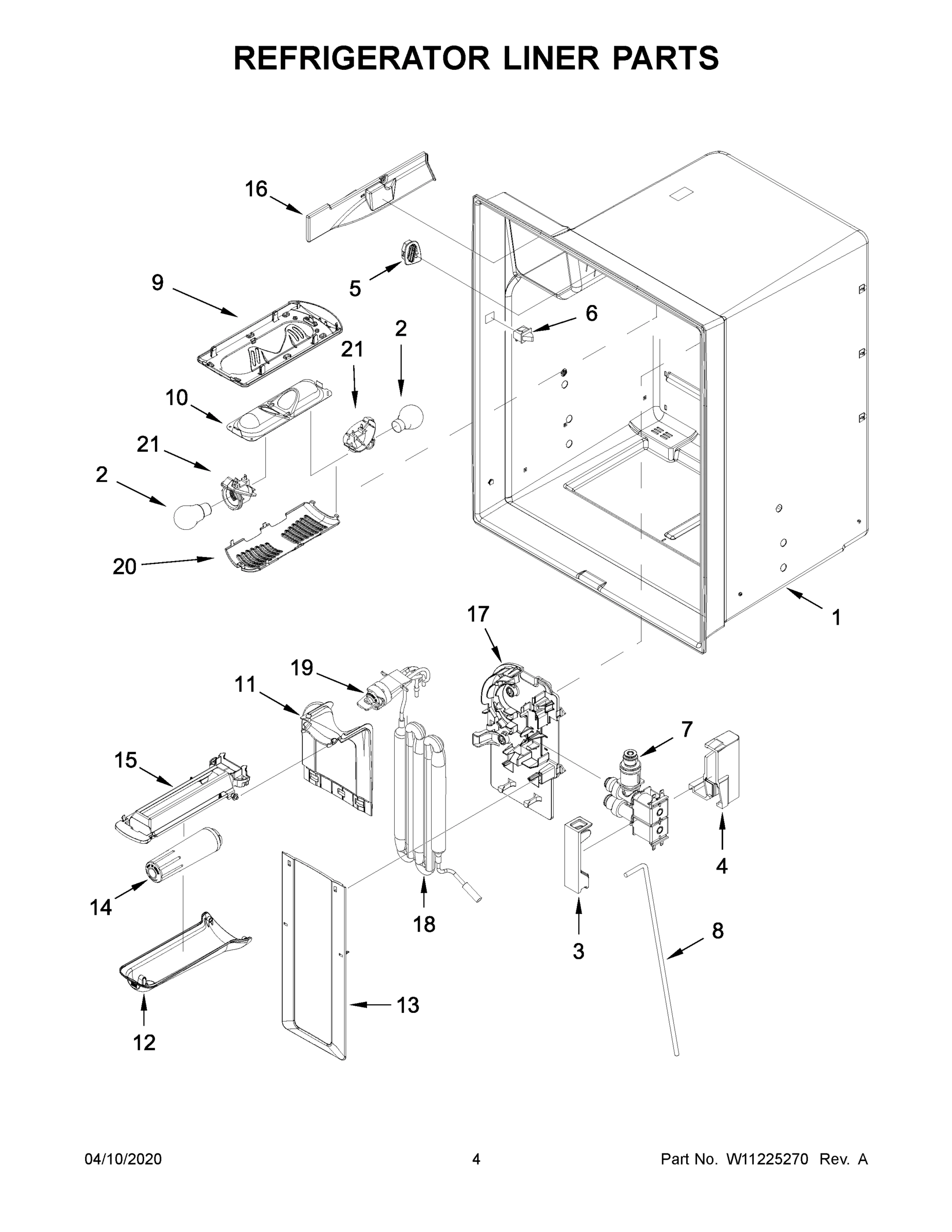 03 - REFRIGERATOR LINER PARTS