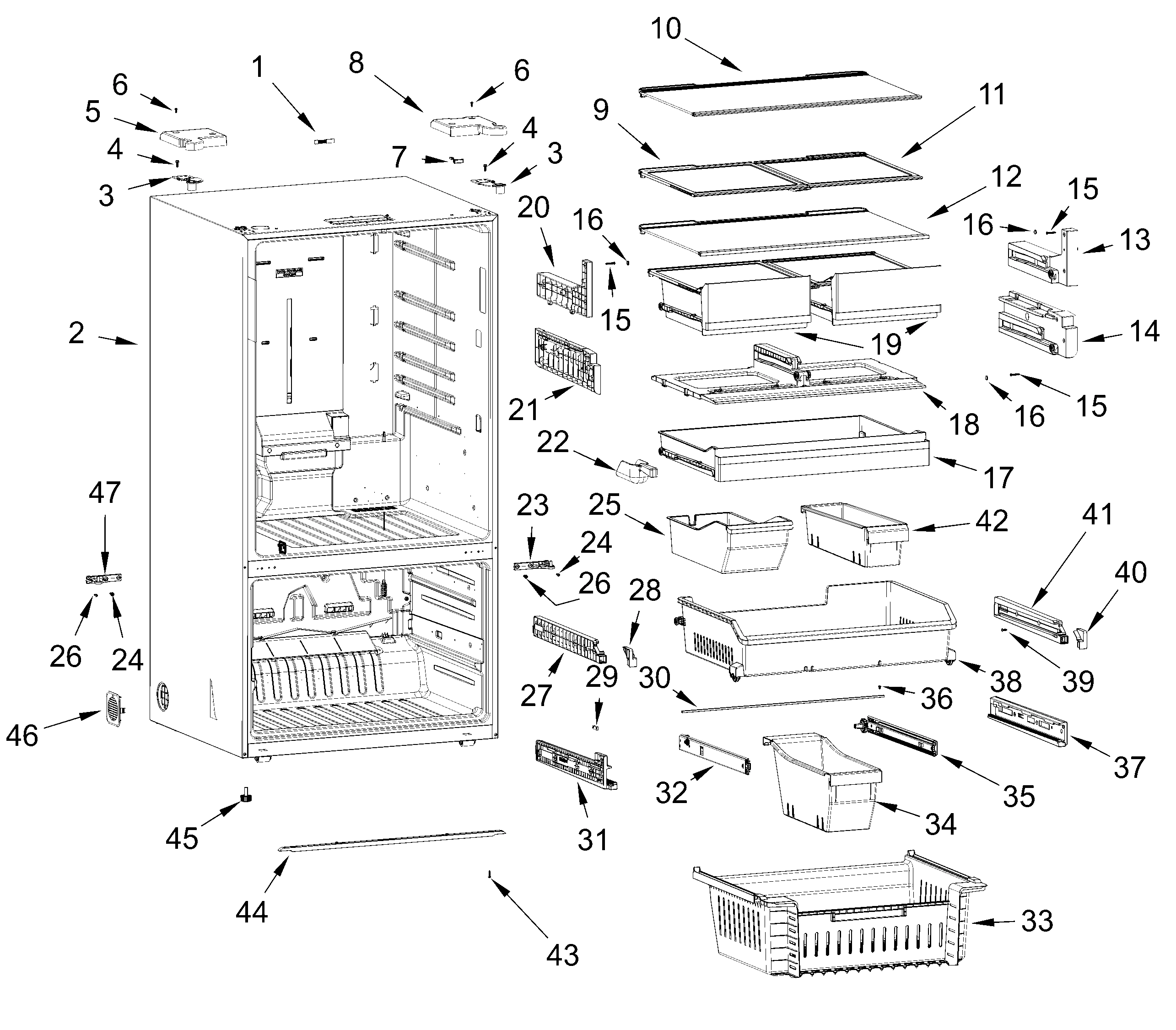 CABINET AND SHELF PARTS