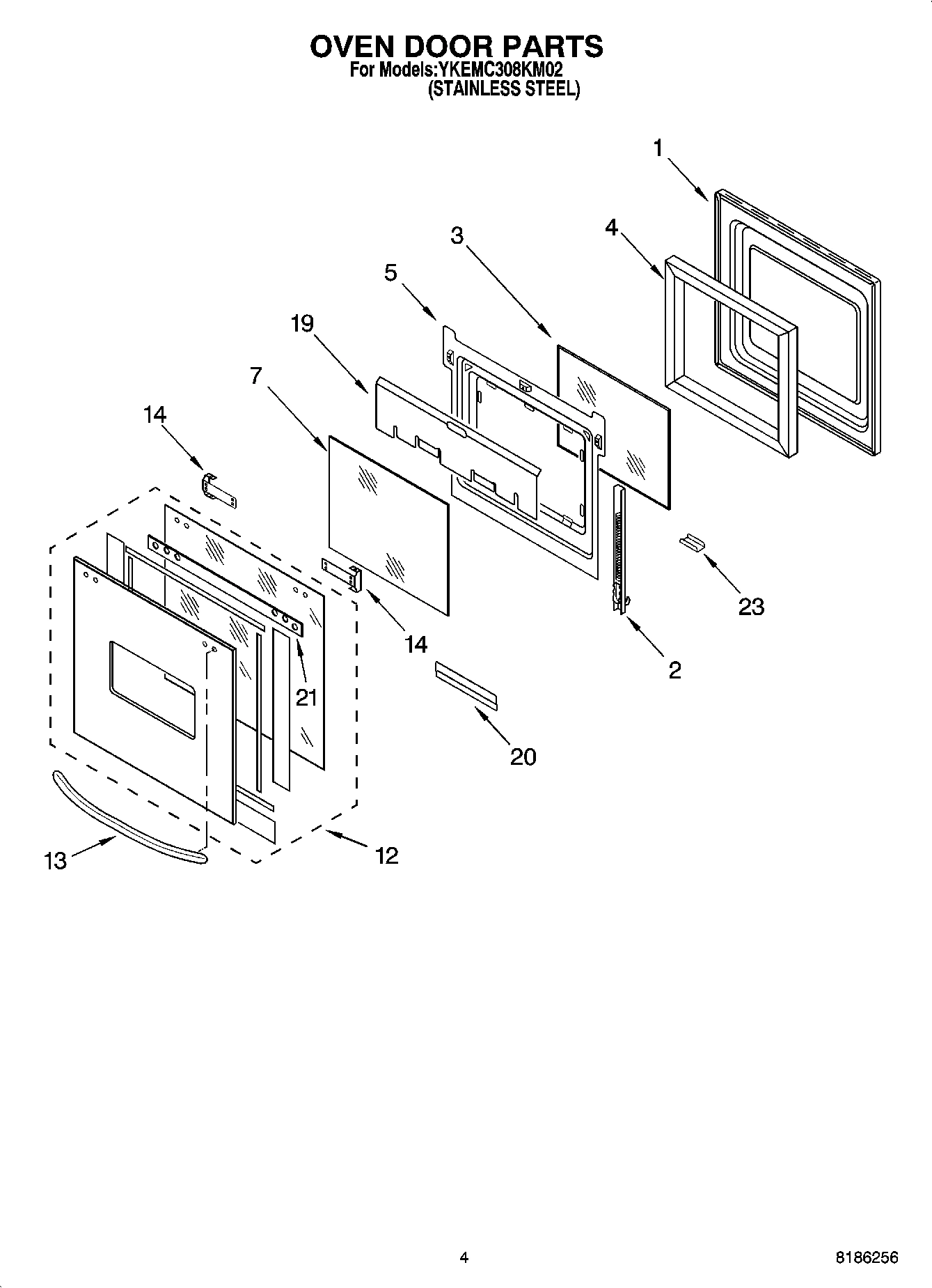 03 - OVEN DOOR PARTS