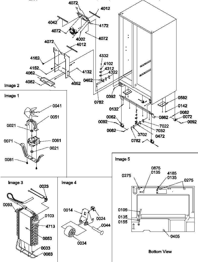 04 - DRAIN SYSTEM, ROLLERS, AND EVAP ASSY