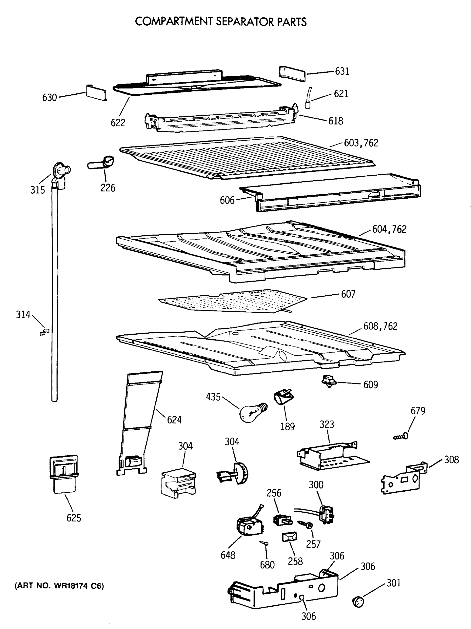 COMPARTMENT SEPARATOR PARTS