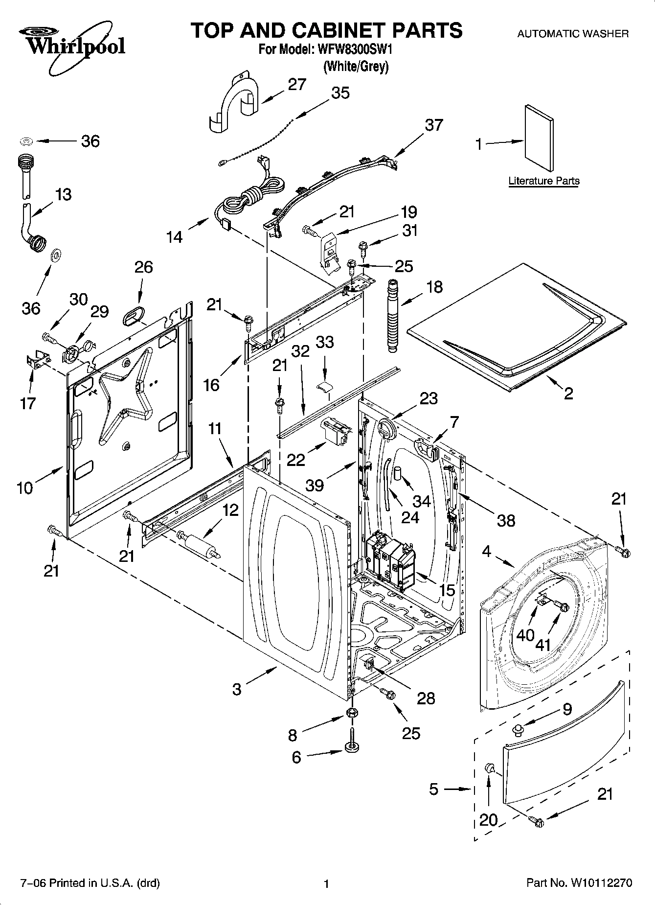 01 - TOP AND CABINET PARTS