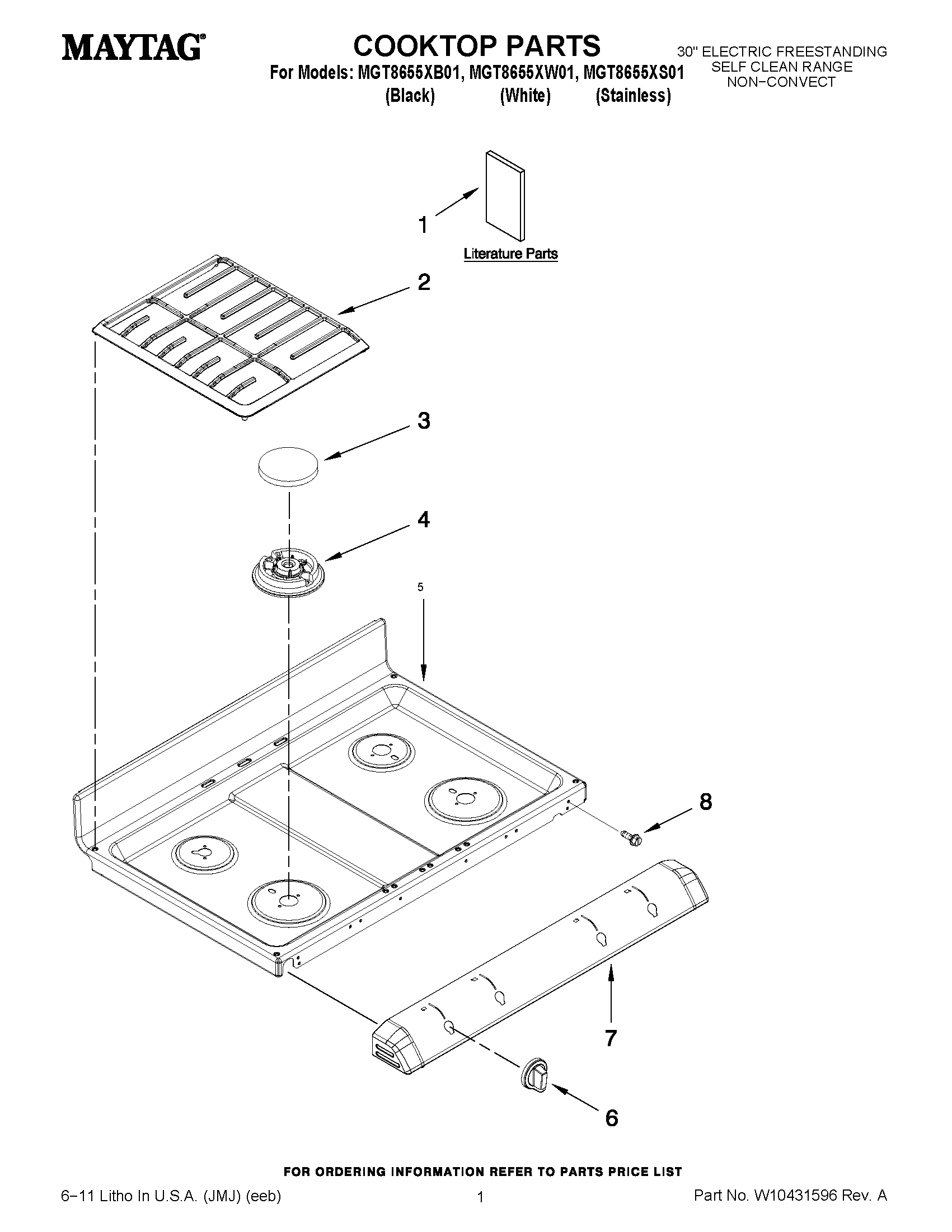 01 - COOKTOP PARTS