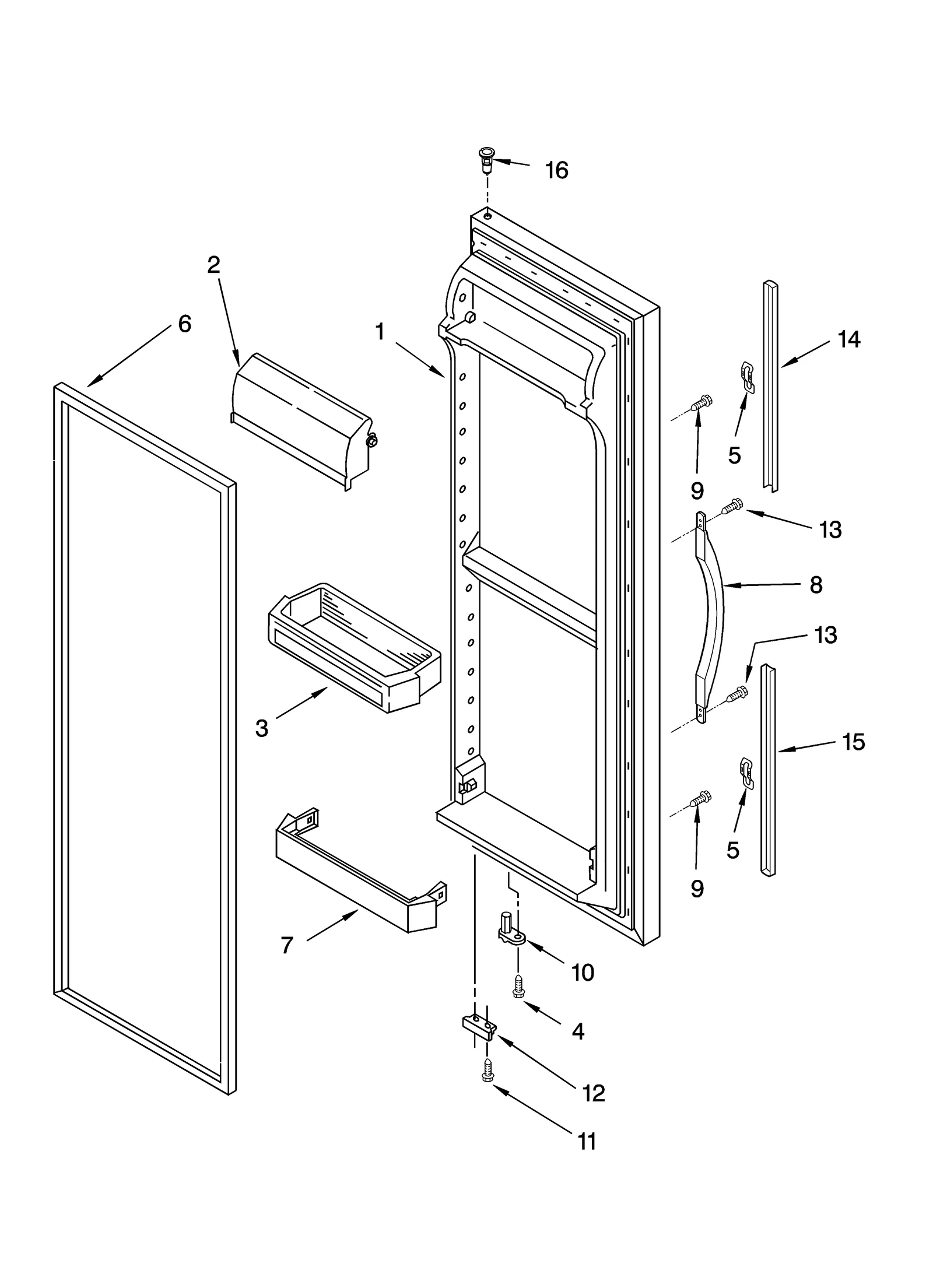 REFRIGERATOR DOOR PARTS