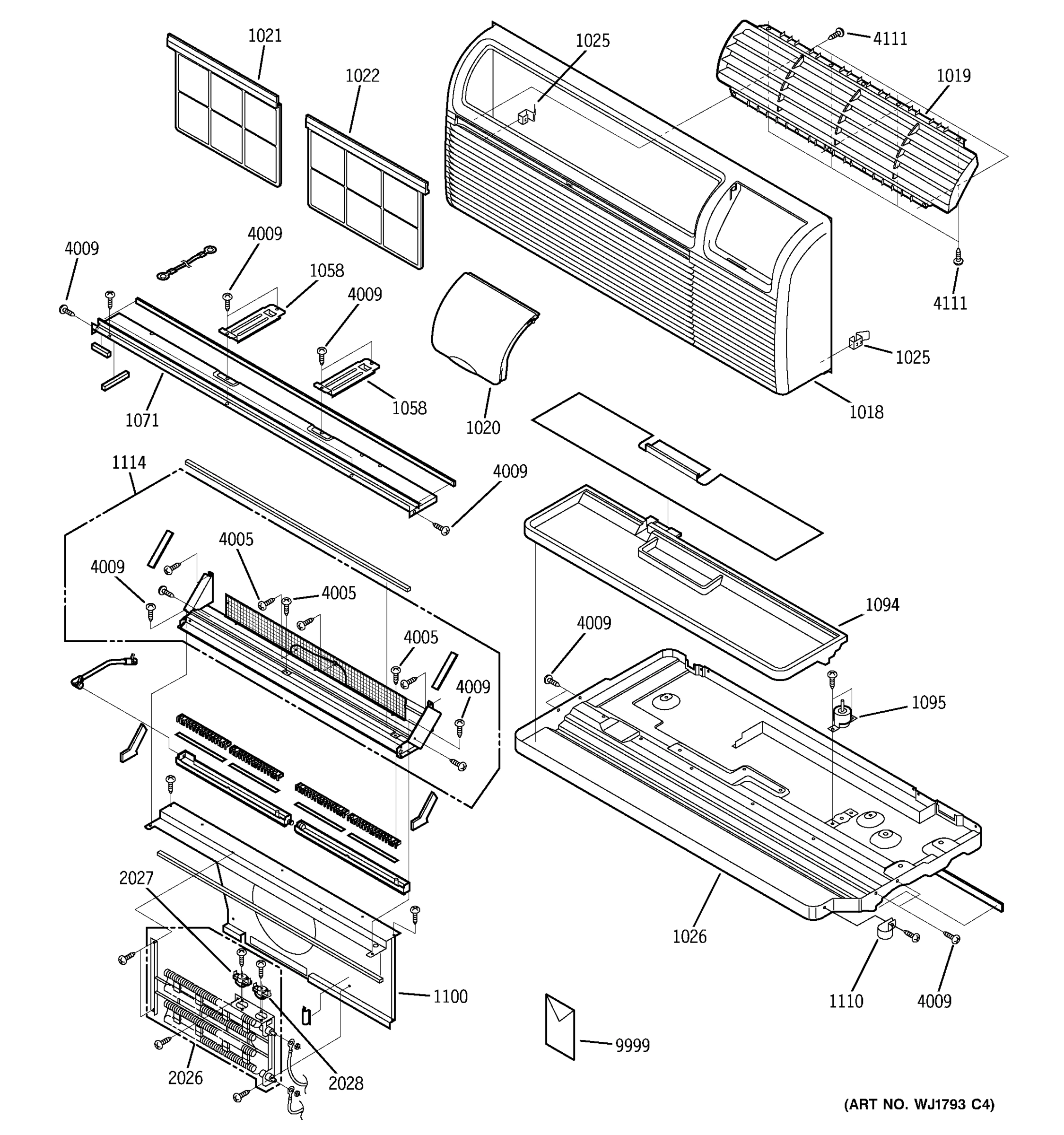 GRILLE, HEATER & BASE PARTS
