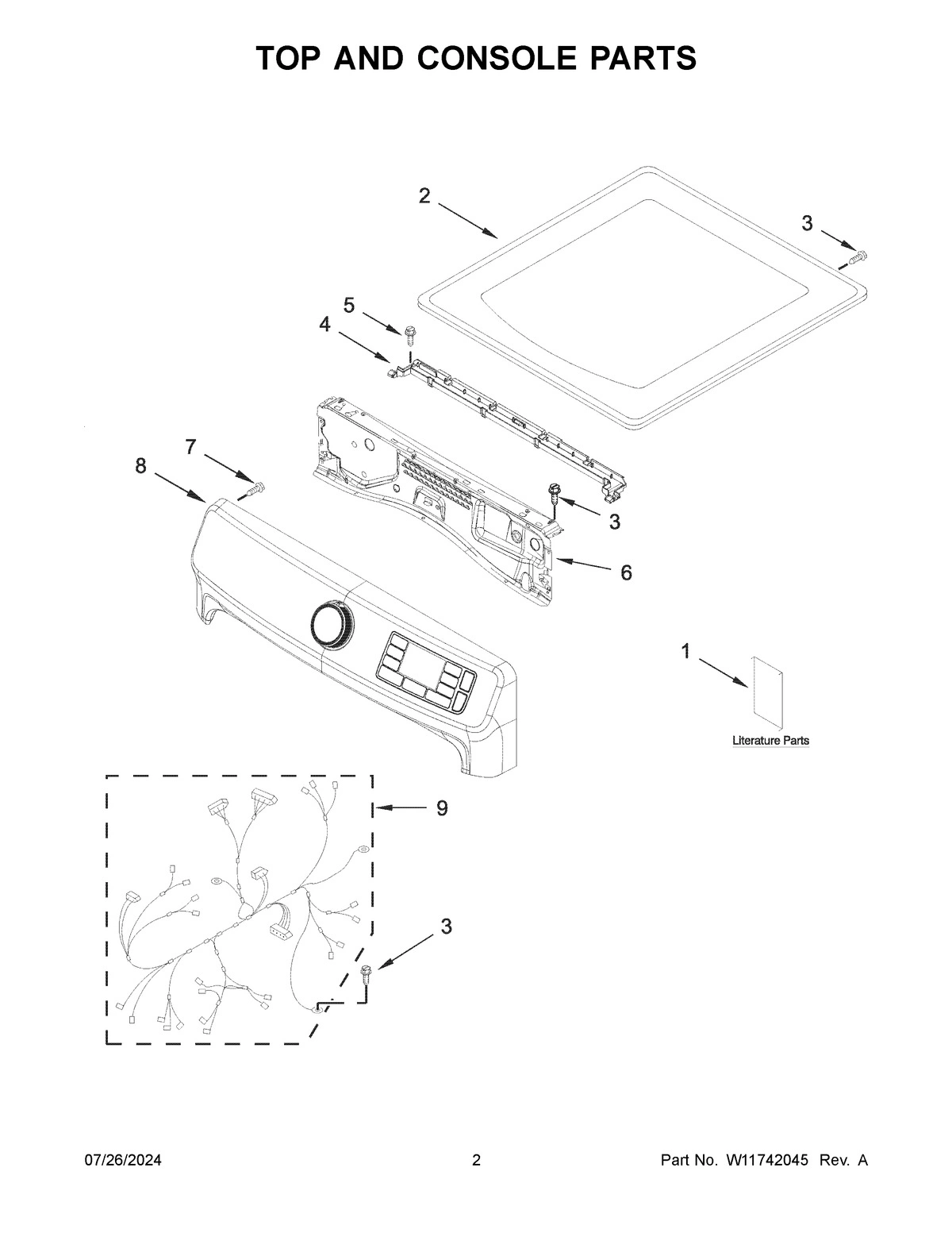02 - TOP AND CONSOLE PARTS