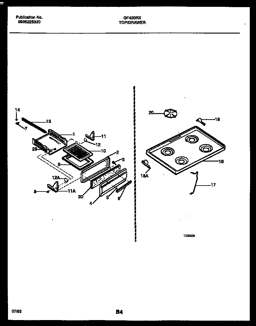 05 - COOKTOP AND BROILER DRAWER PARTS