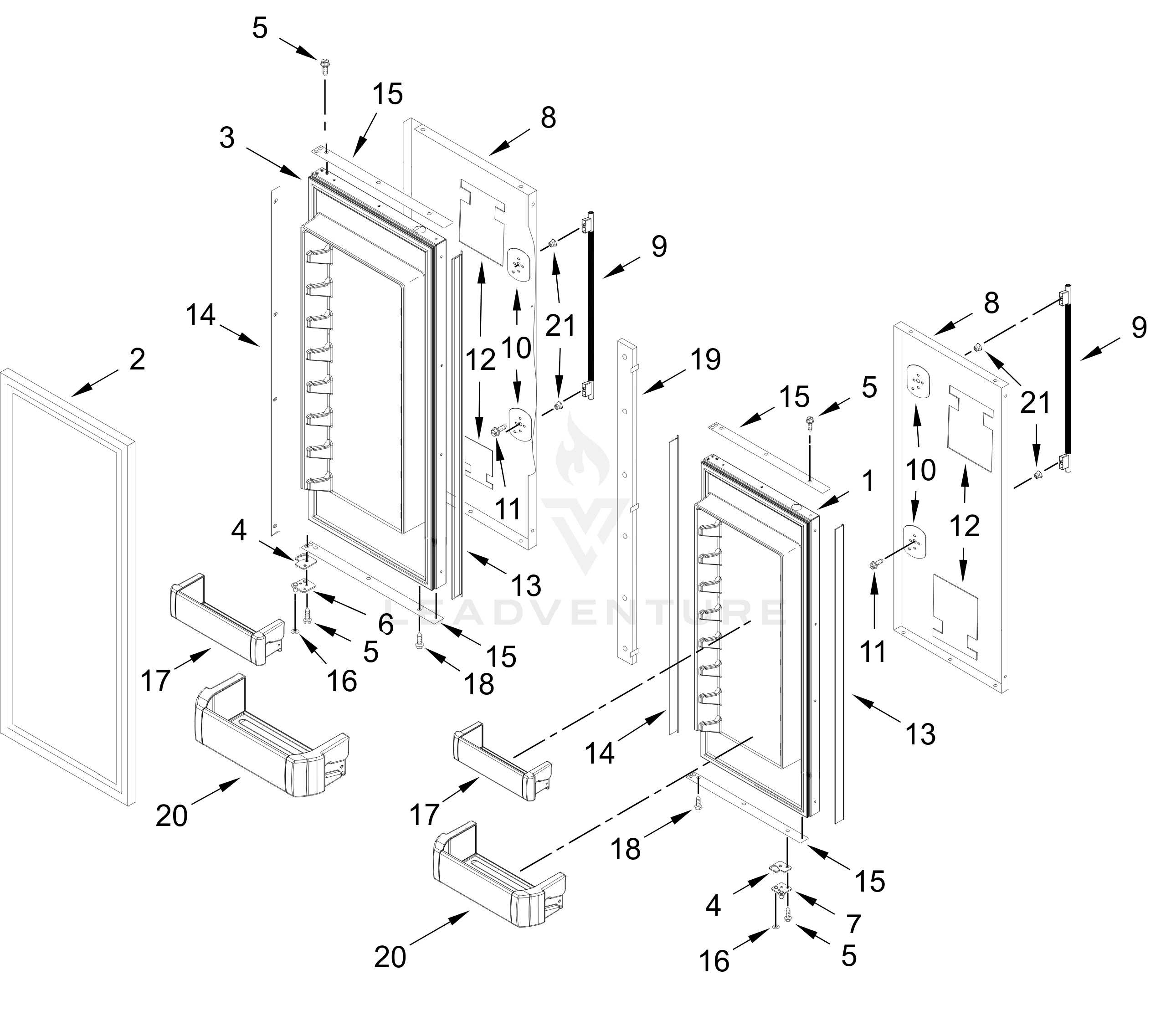 REFRIGERATOR DOOR PARTS
