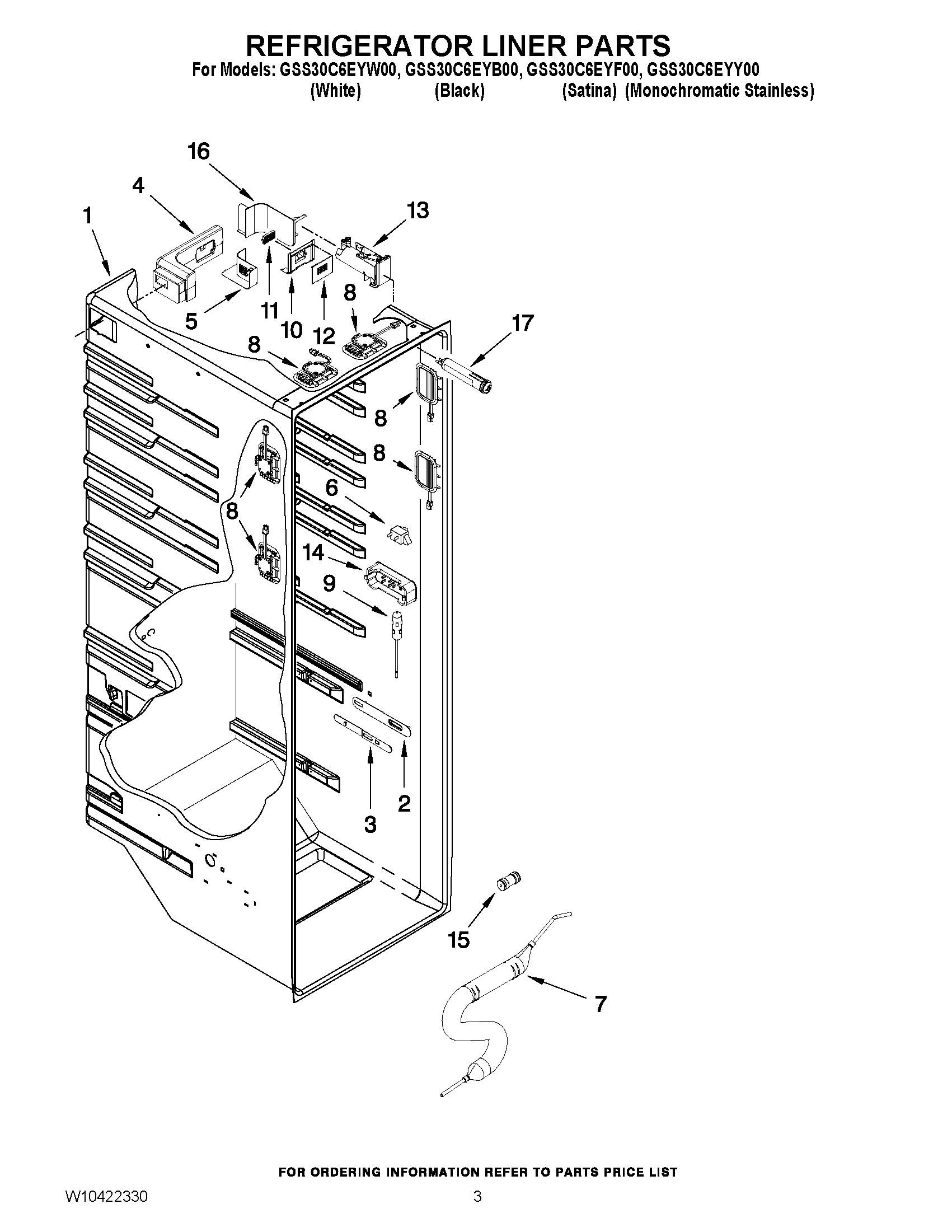 02 - REFRIGERATOR LINER PARTS