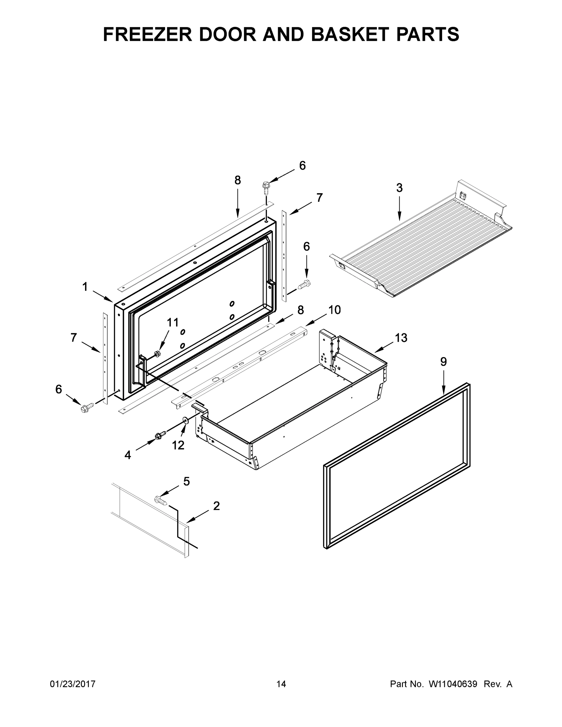 08 - FREEZER DOOR AND BASKET PARTS