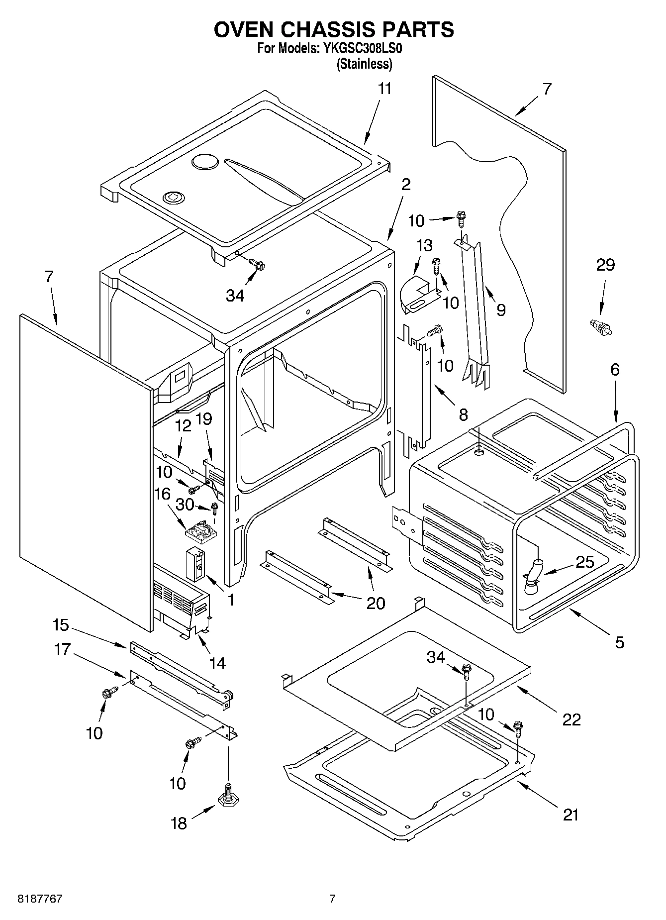 05 - OVEN CHASSIS PARTS