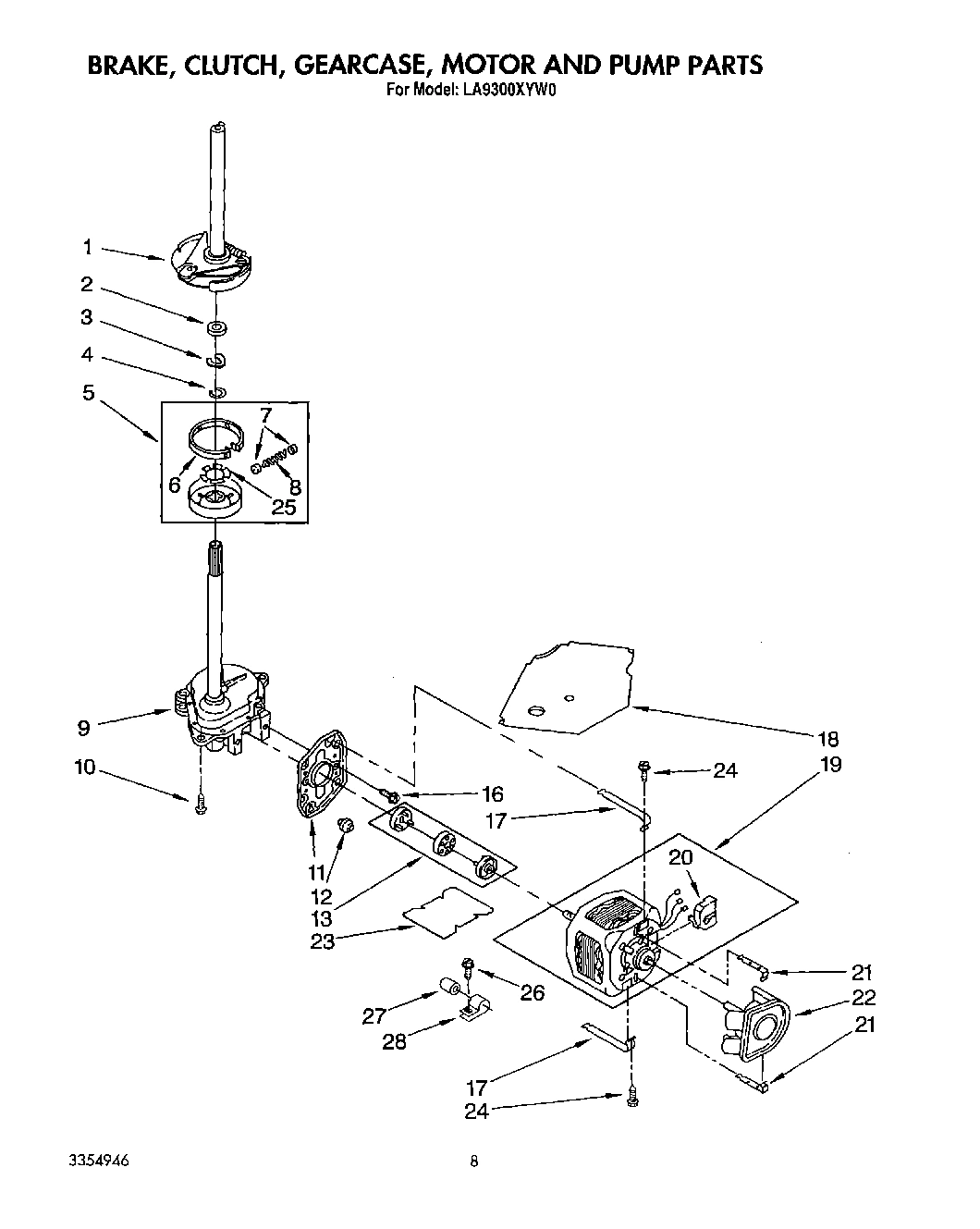 07 - BRAKE, CLUTCH, GEARCASE, MOTOR AND PUMP