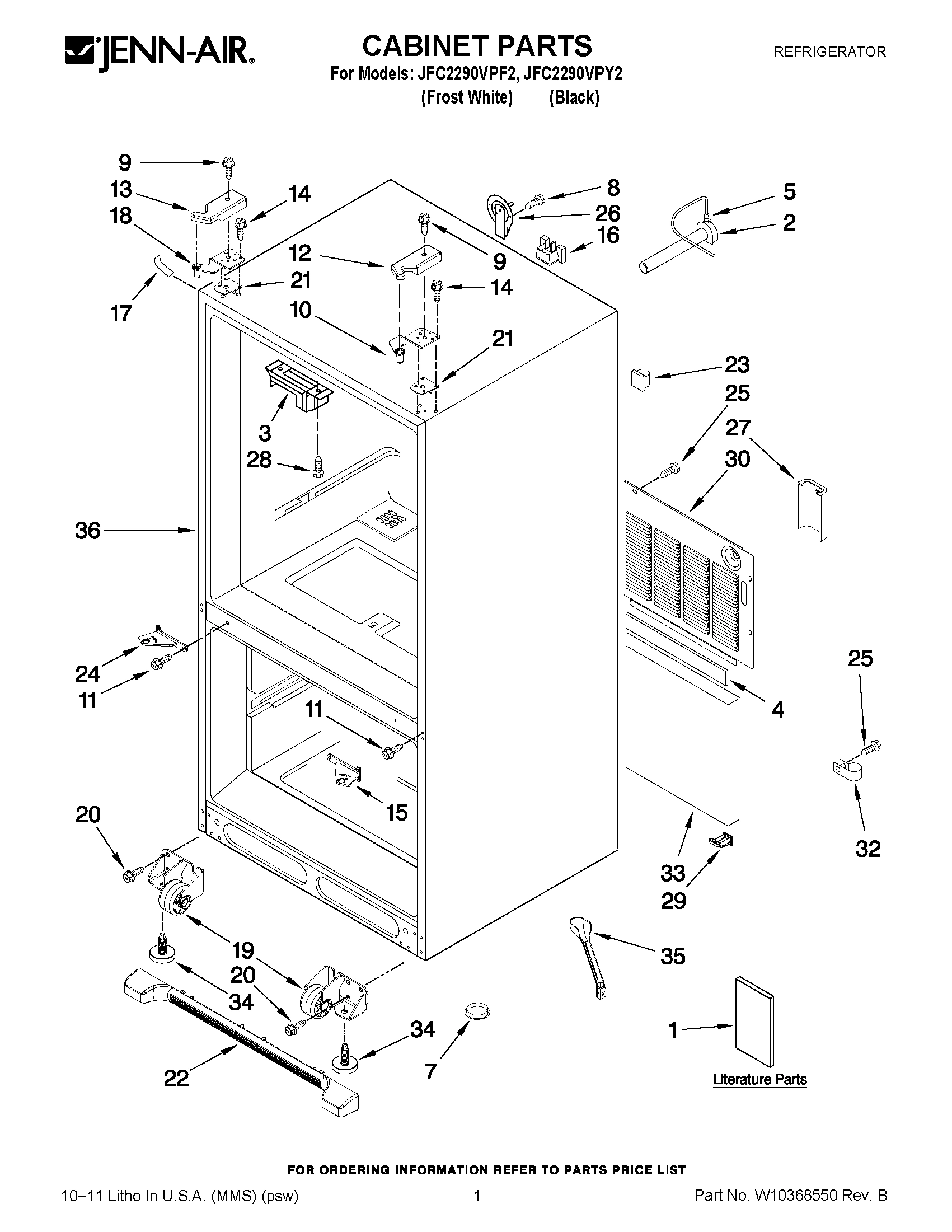 01 - CABINET PARTS