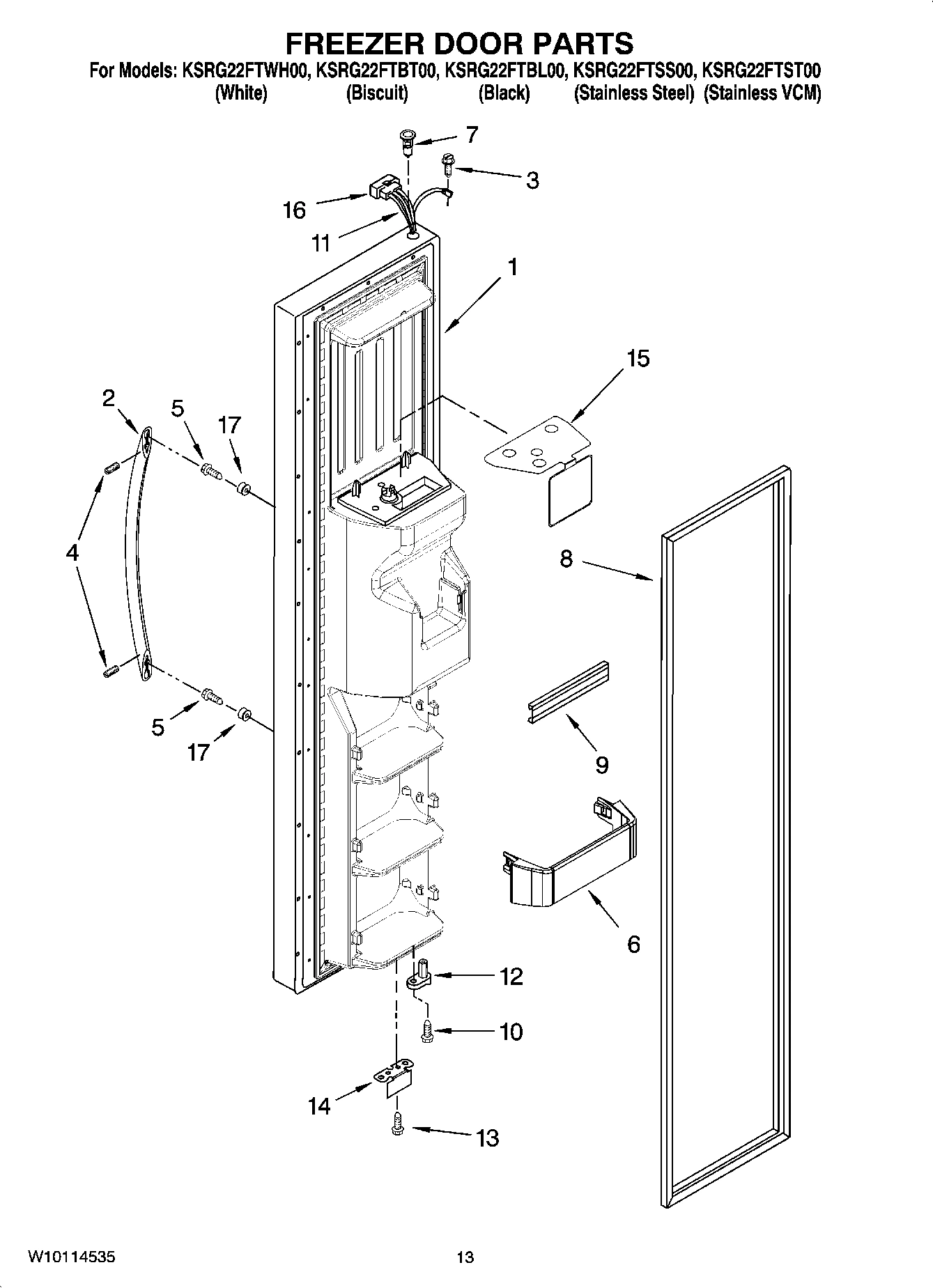 08 - FREEZER DOOR PARTS